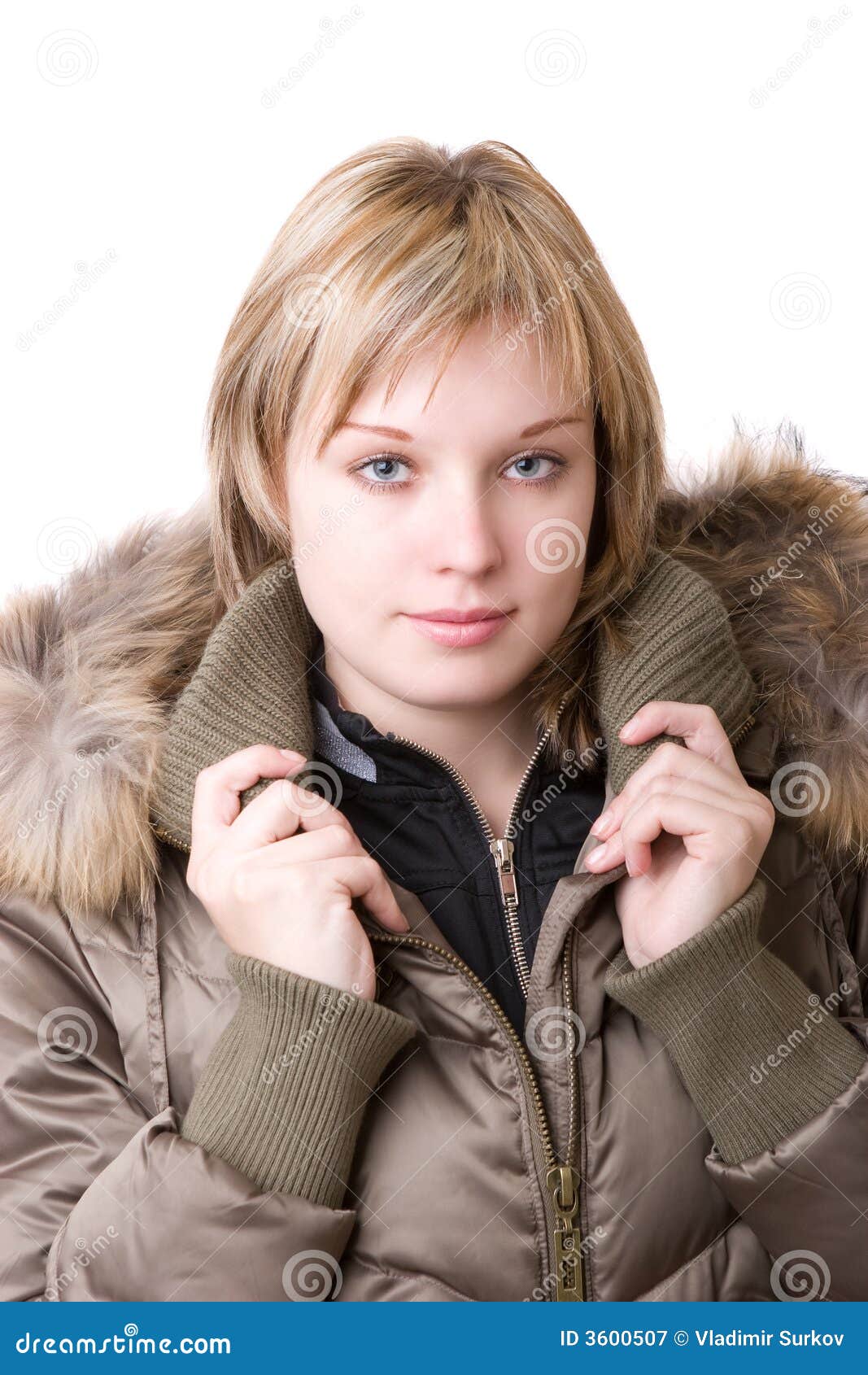 The young girl in a jacket stock image. Image of elegance 3600507