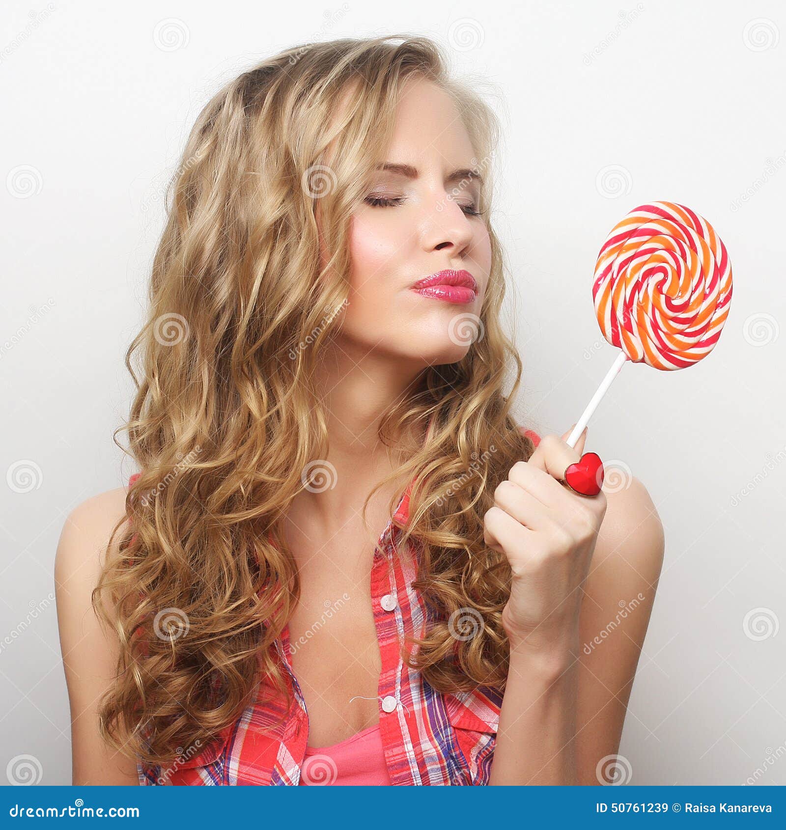 Young girl with lolipop stock image. Image of female 50761239