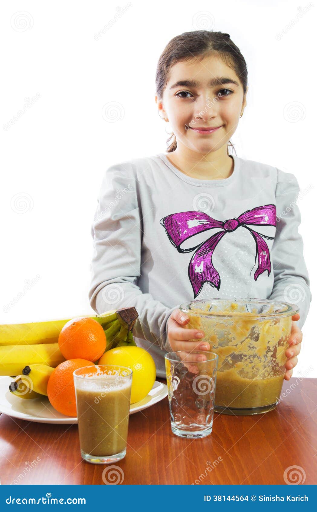 Young girl with mixer stock photo. Image of juicer, fingers 38144564