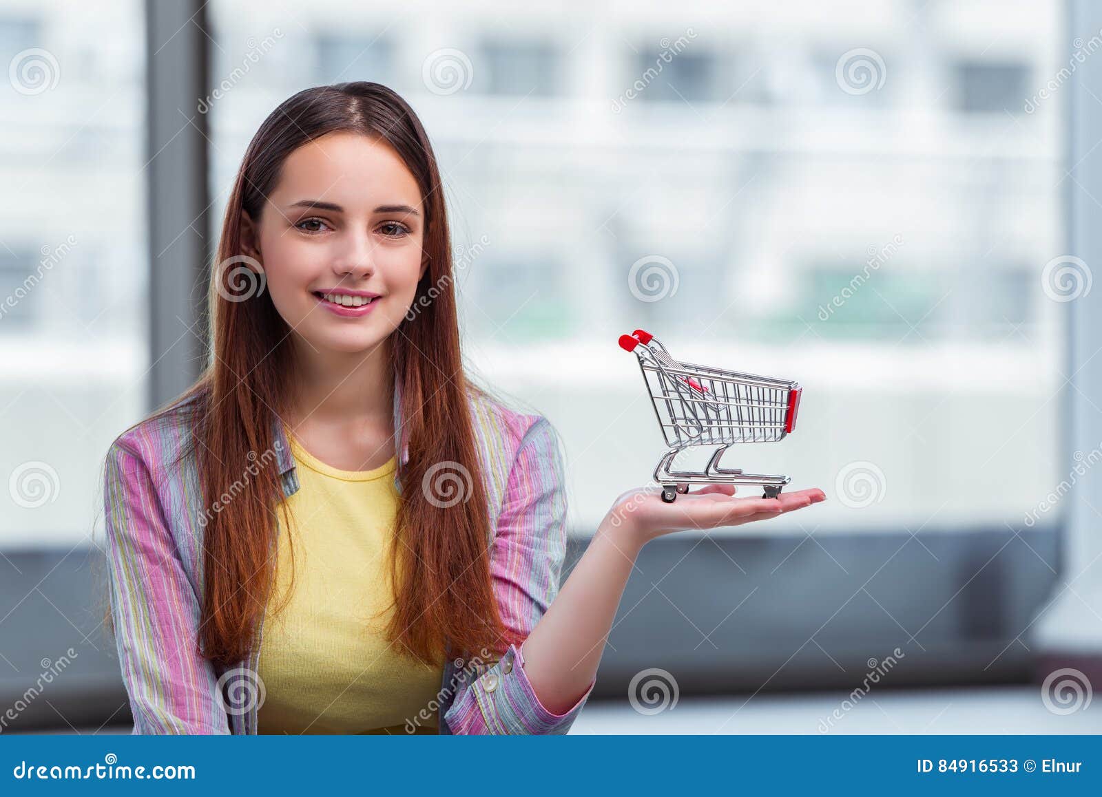 The Young Girl in Online Shopping Concept Stock Image Image of corporate, friday 84916533