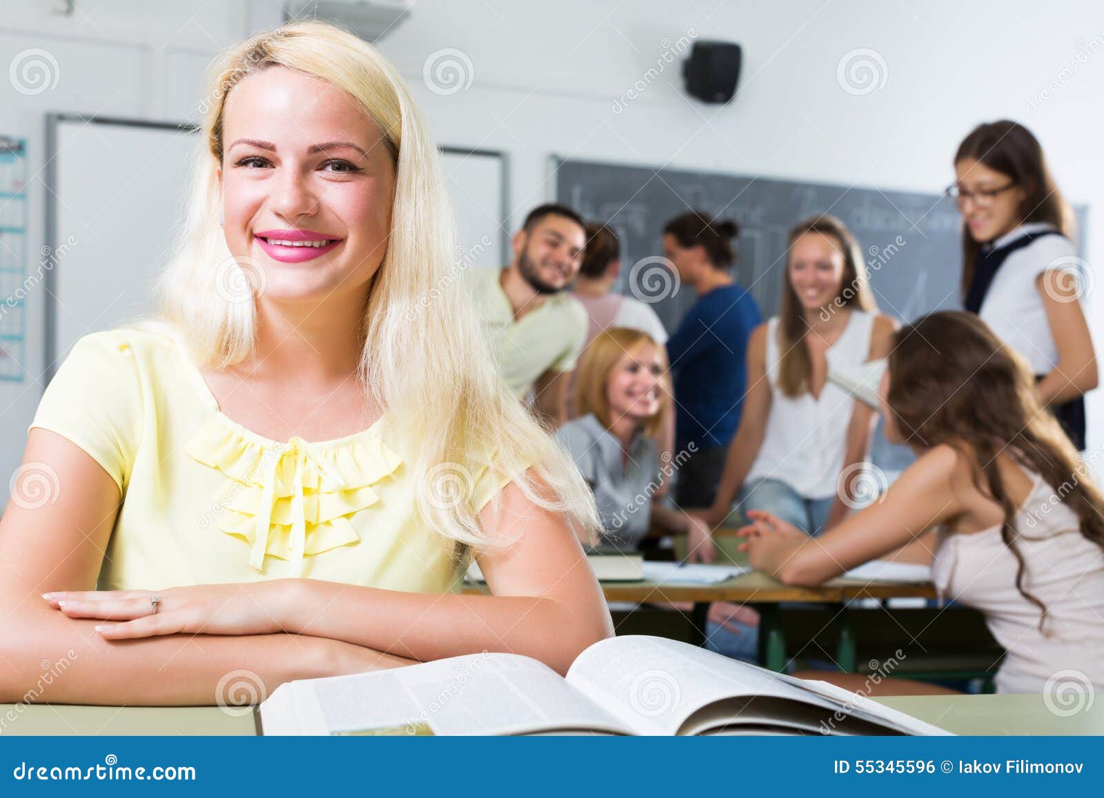 Young Girl Paying Attention Lesson Stock Photo Image of academician