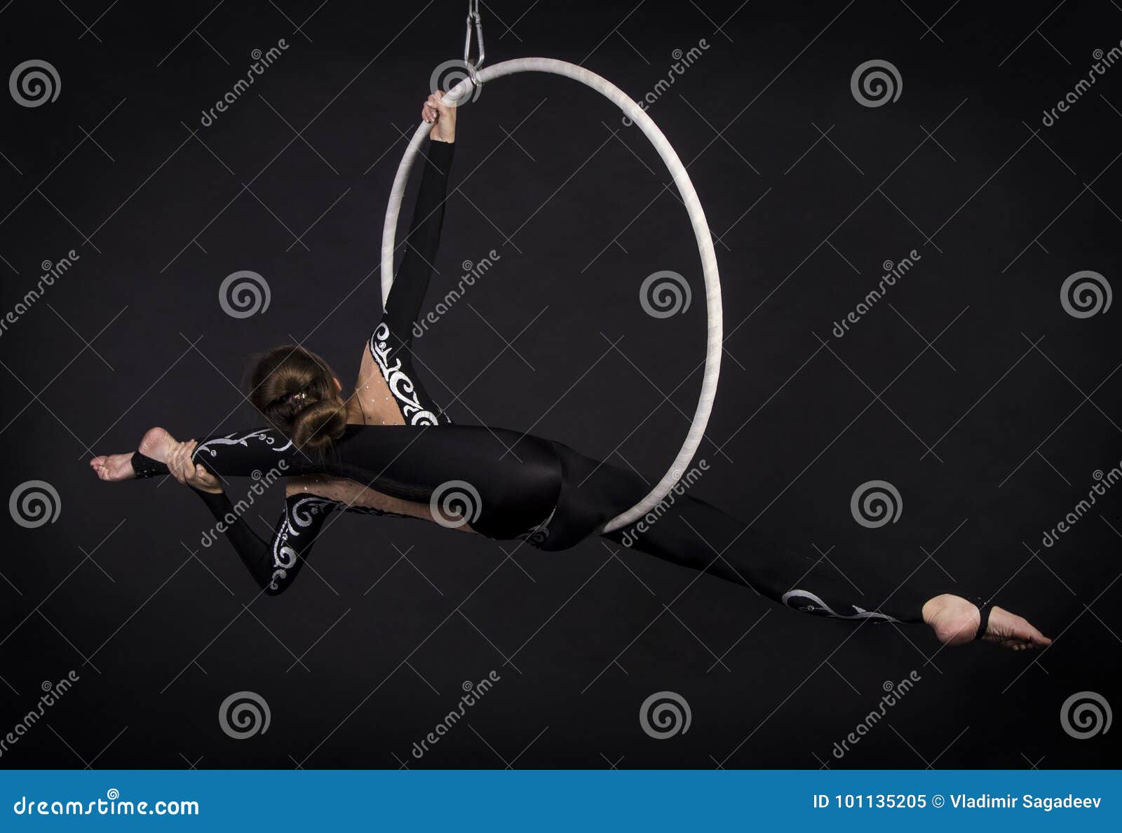 Aerial Acrobat in the Ring. Stock Image Image of active, equipment