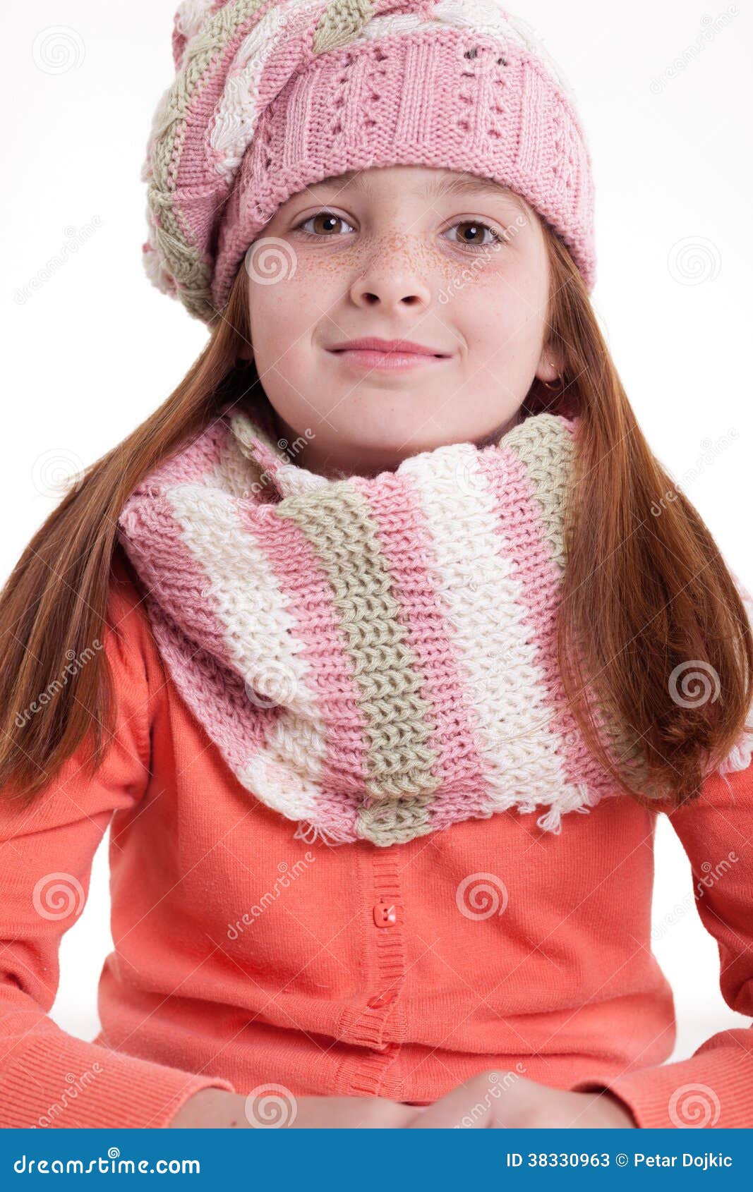 Young Girl with Pigtails in Winter Clothes Stock Image - Image of ...