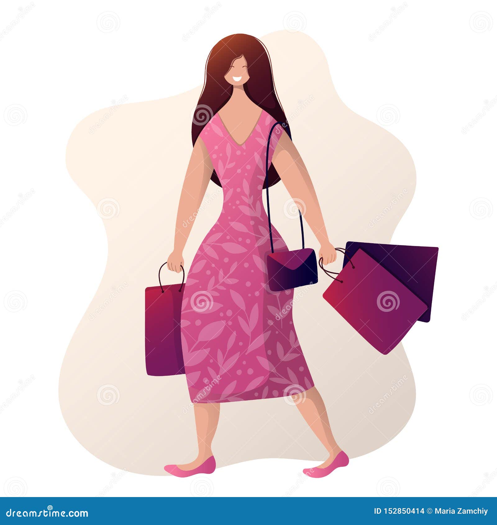 People Shopping Concept stock vector. Illustration of girl - 152850414