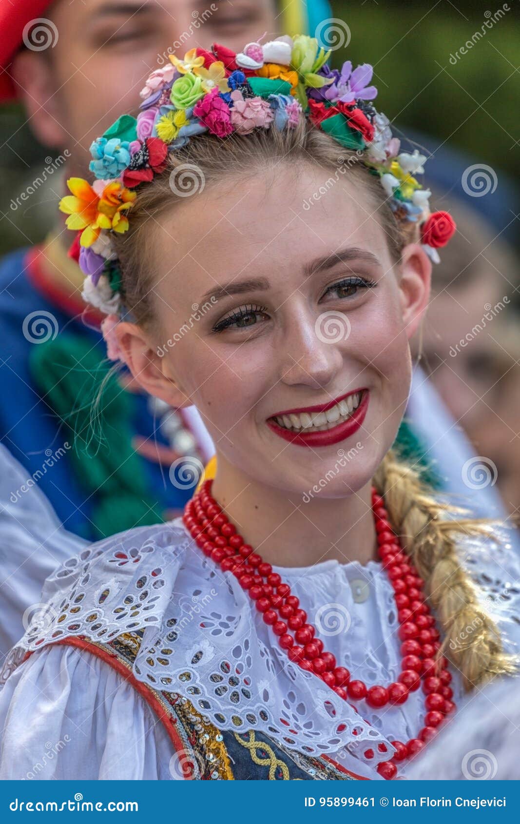 Young Girl from Poland in Traditional Costume Editorial Photo - Image ...