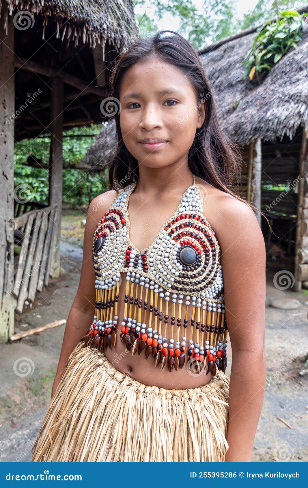 Young Girl Quechua of Ecuadorian Jungl Editorial Photo - Image of ...