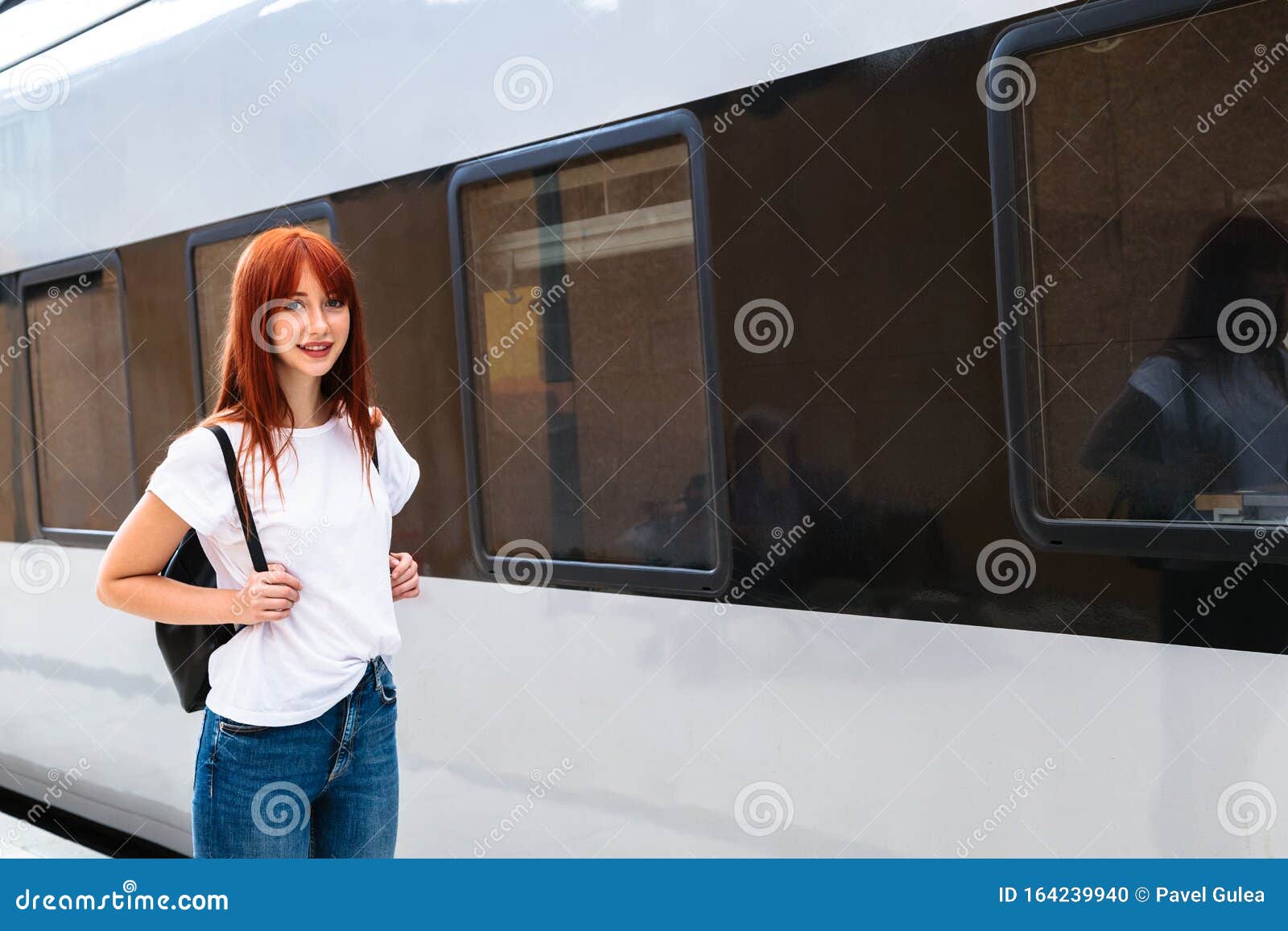 Young Girl Laying On A Railway Against Summer Landscape Hoodoo Wallpaper 