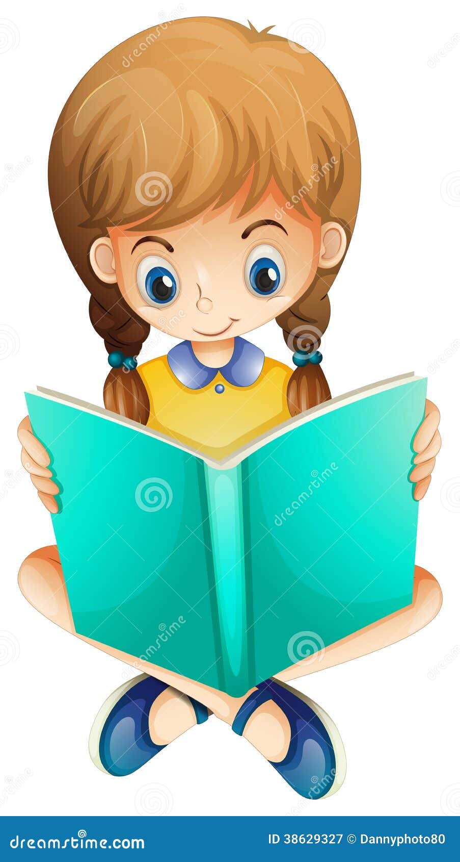 little girl reading a book clipart - photo #35