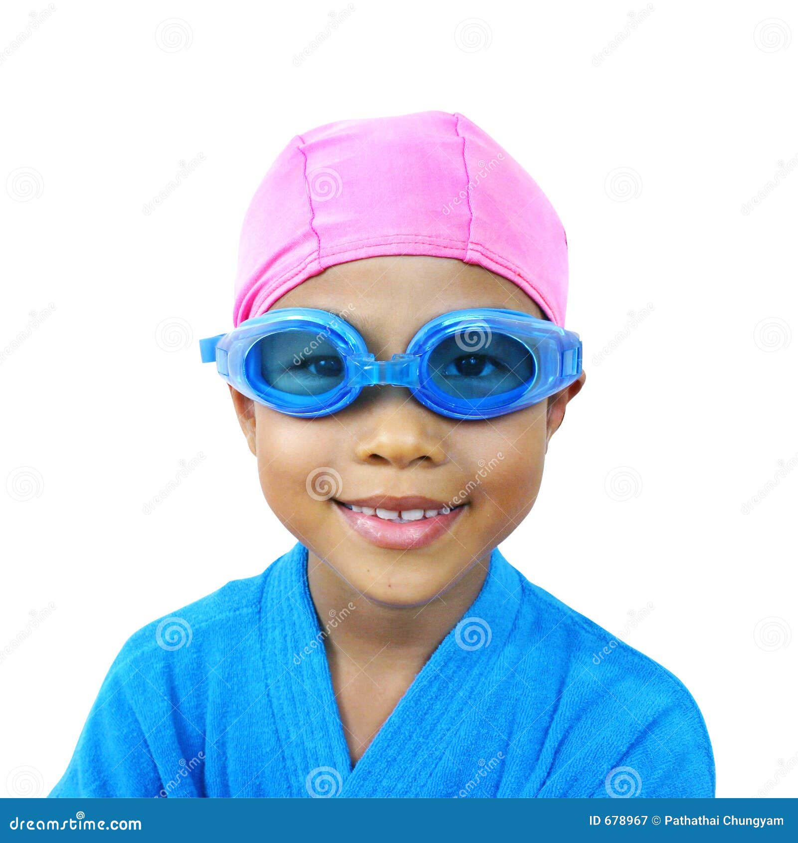 young girl ready for a swim