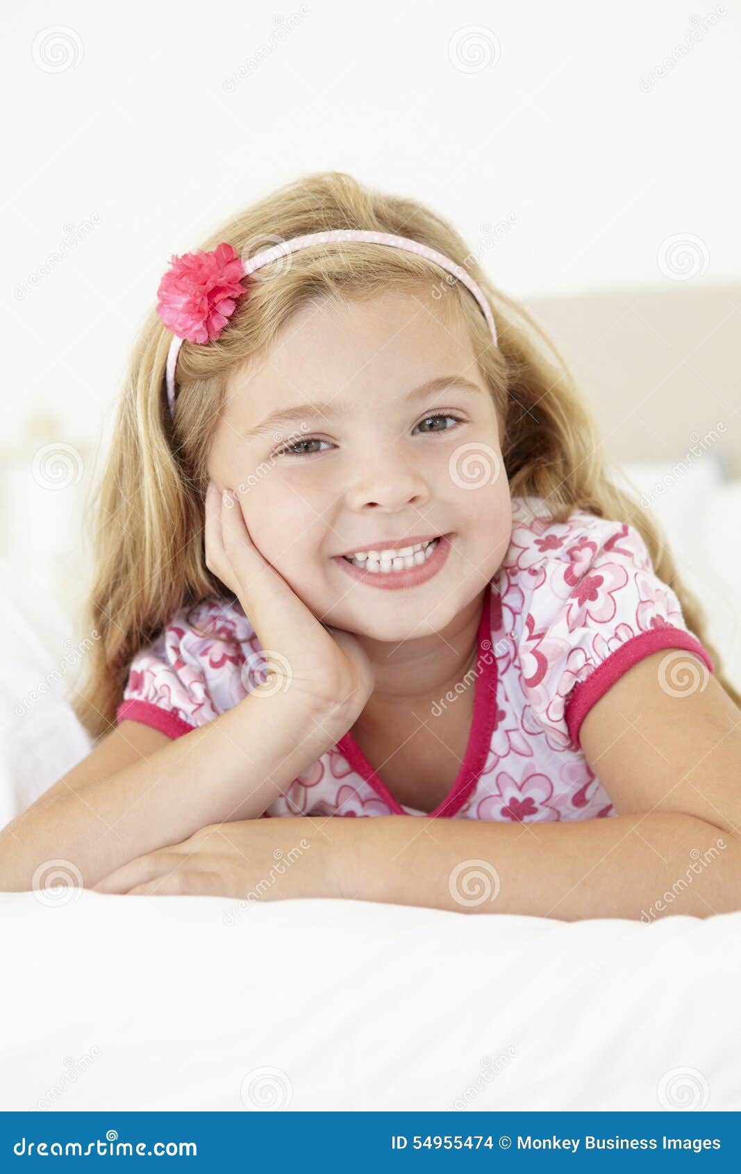 Young Girl Relaxing on Bed in Bedroom Stock Photo Image of relaxing