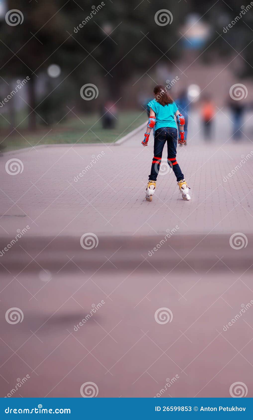 Young Girl on Roller Blades Stock Image Image of child, roller 26599853