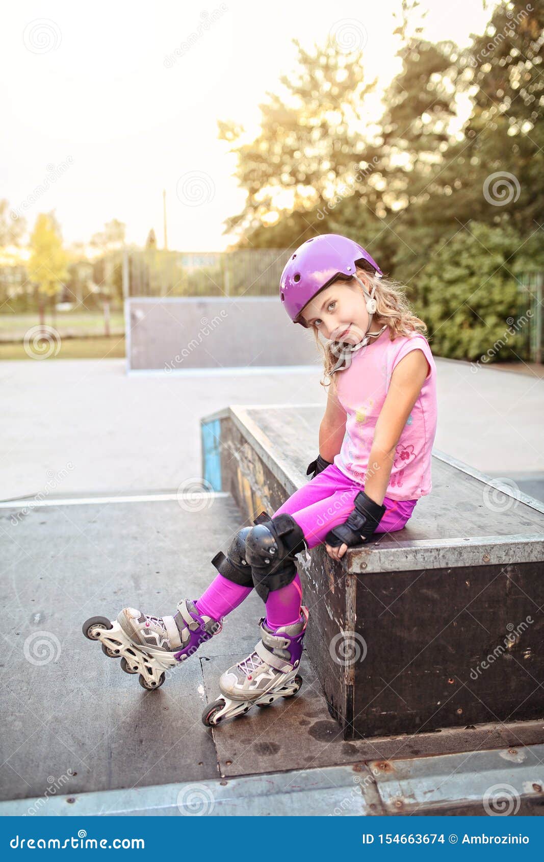 Young Girl on the Roller Skate Stock Photo Image of skate, teenager