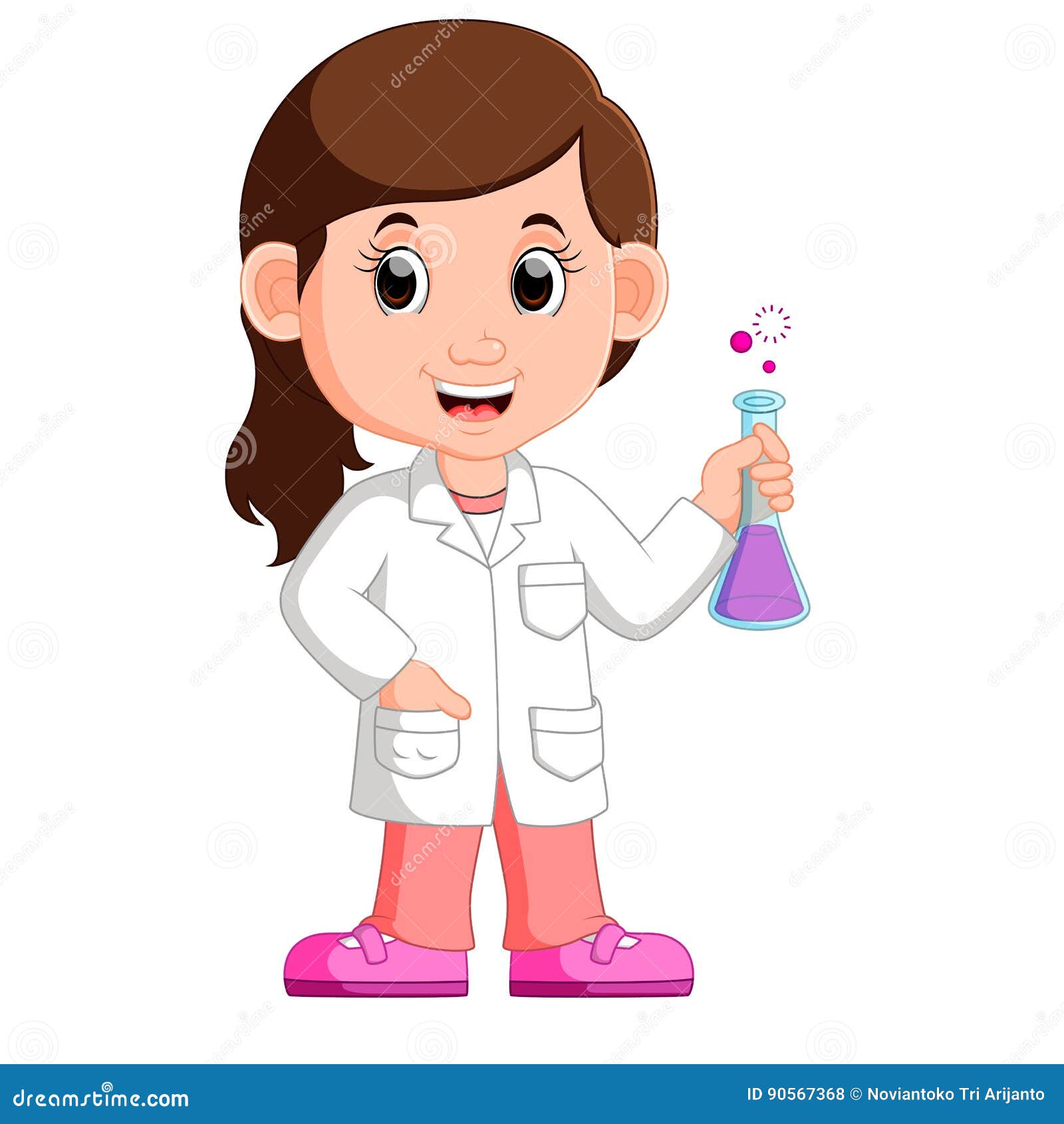 young girl scientist