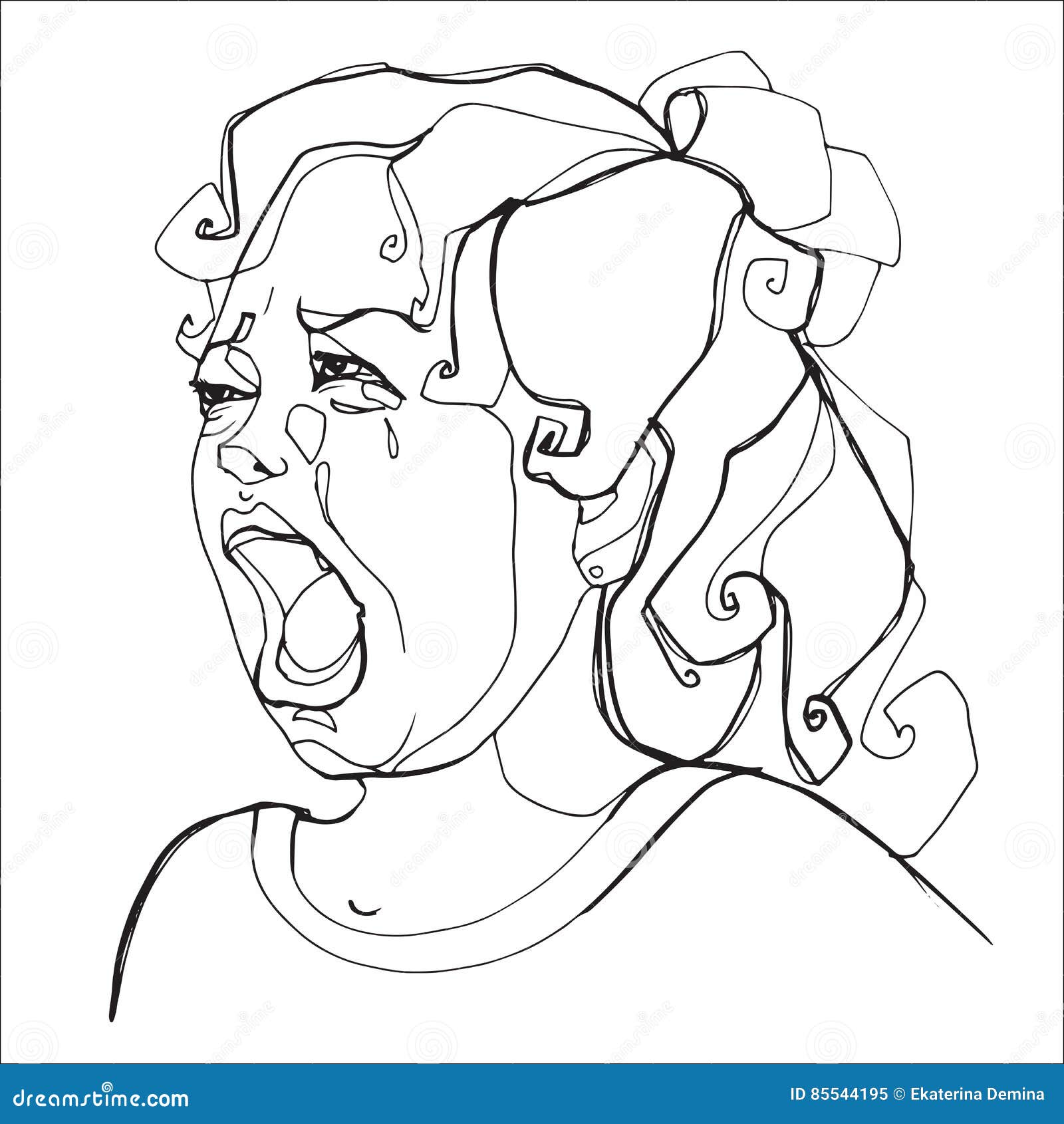 Girl Crying Sketch: Over 3,033 Royalty-Free Licensable Stock Vectors &  Vector Art | Shutterstock