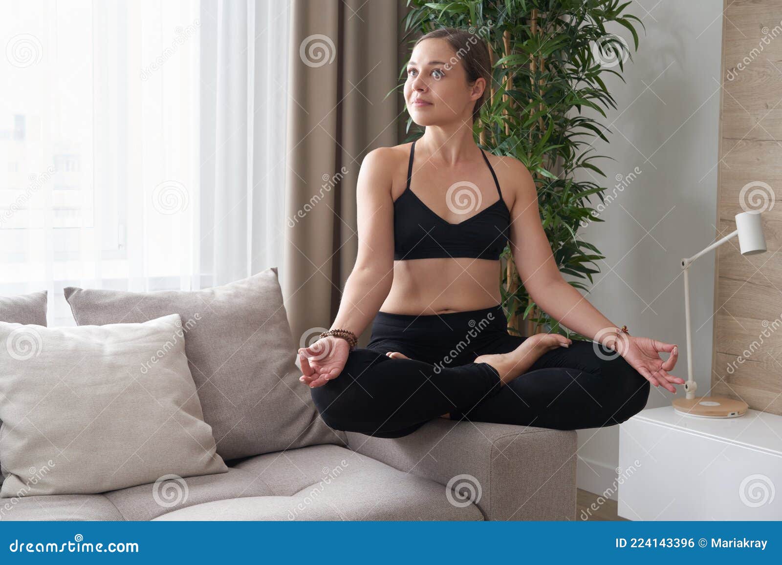 People characters meditating sitting cross-legged Vector Image