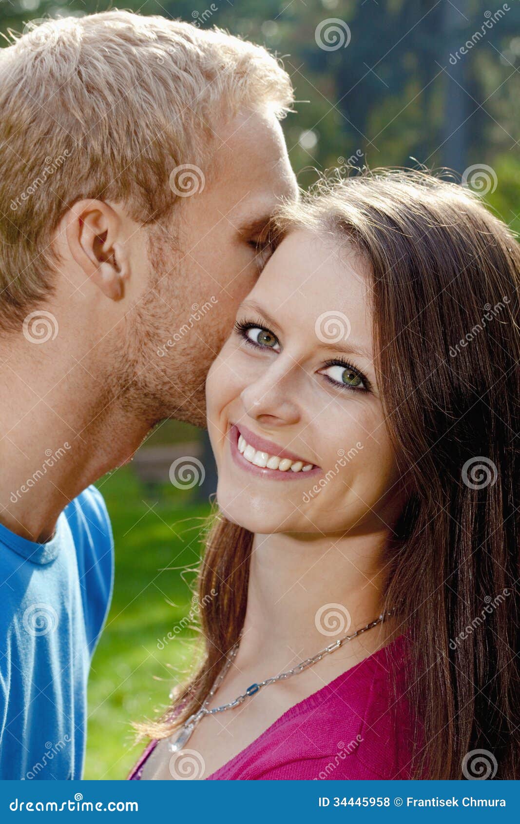 Young Girl Smiling stock photo. Image of embrace, love - 34445958