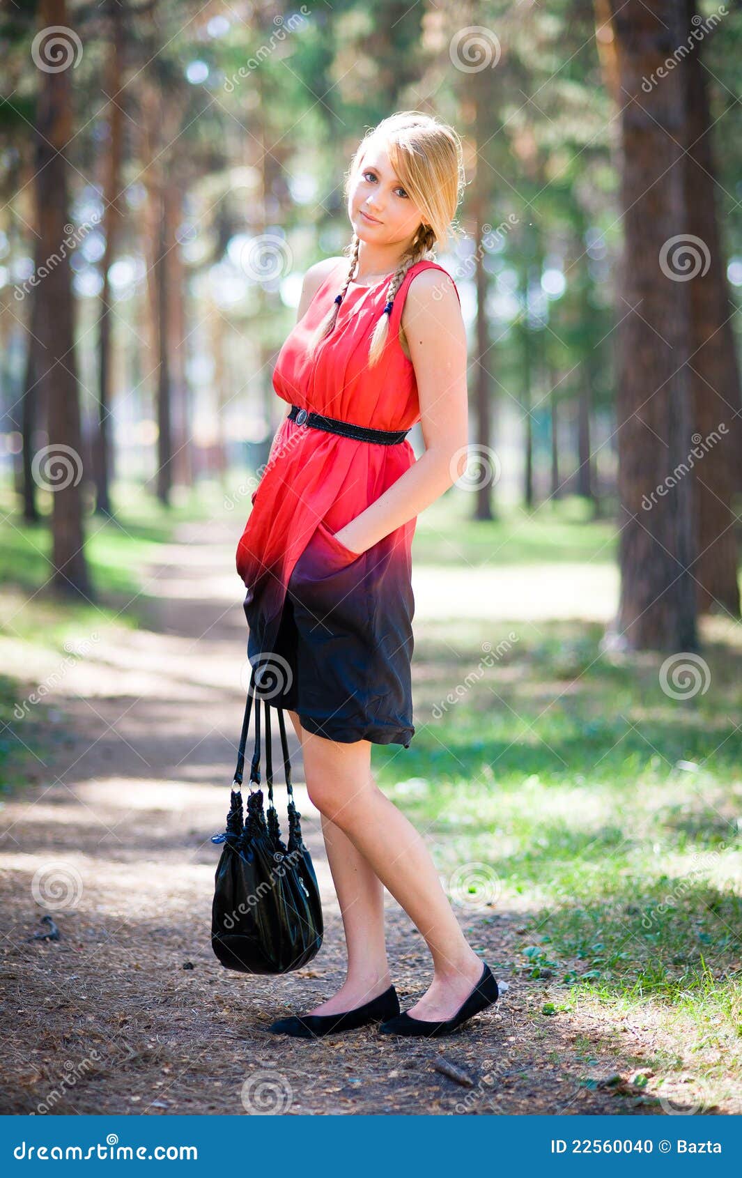 Pretty girl in park stock photo. Image of face, fresh - 22560040