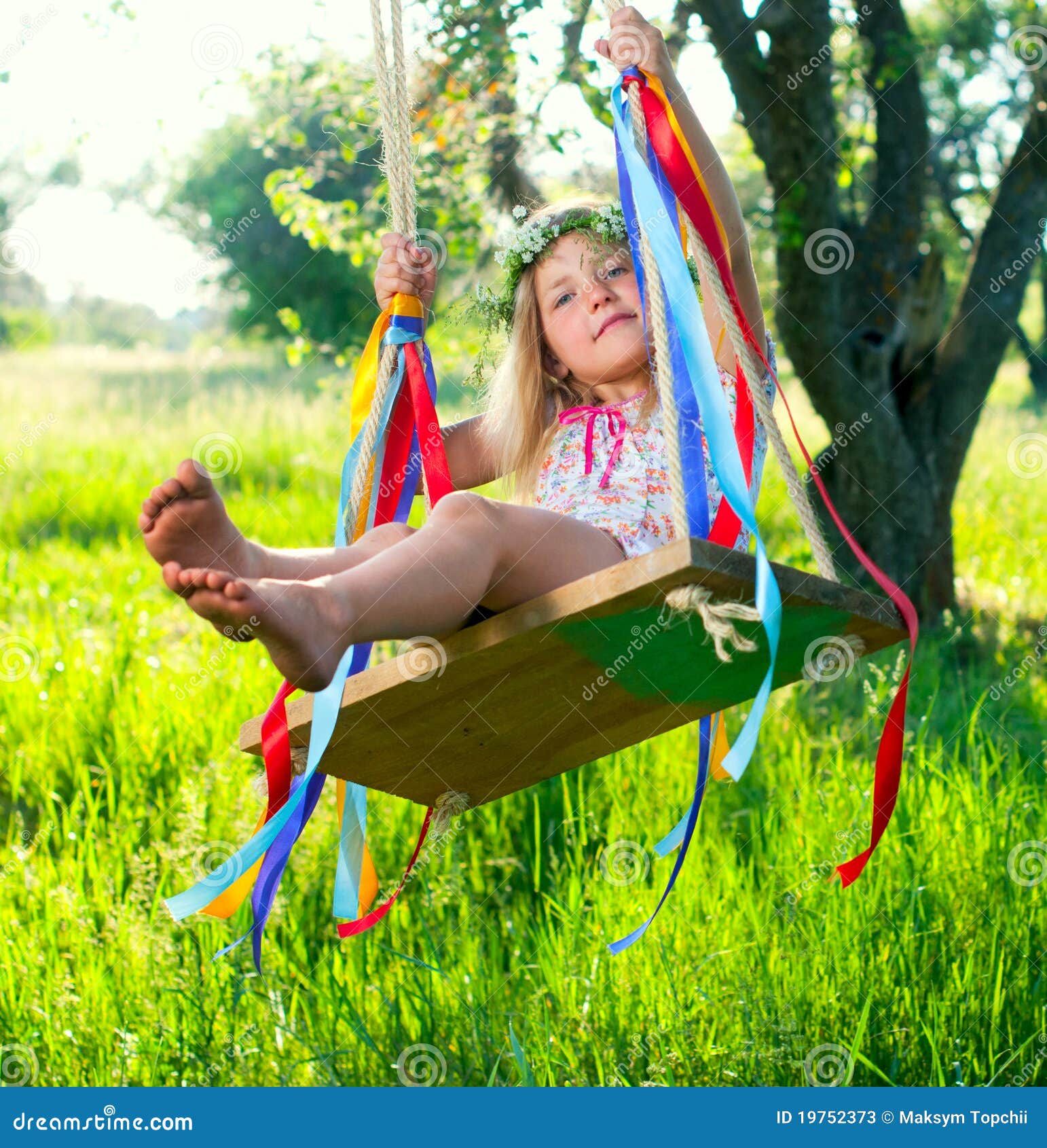Young Girl On Swing Stock Photos Image 19752373