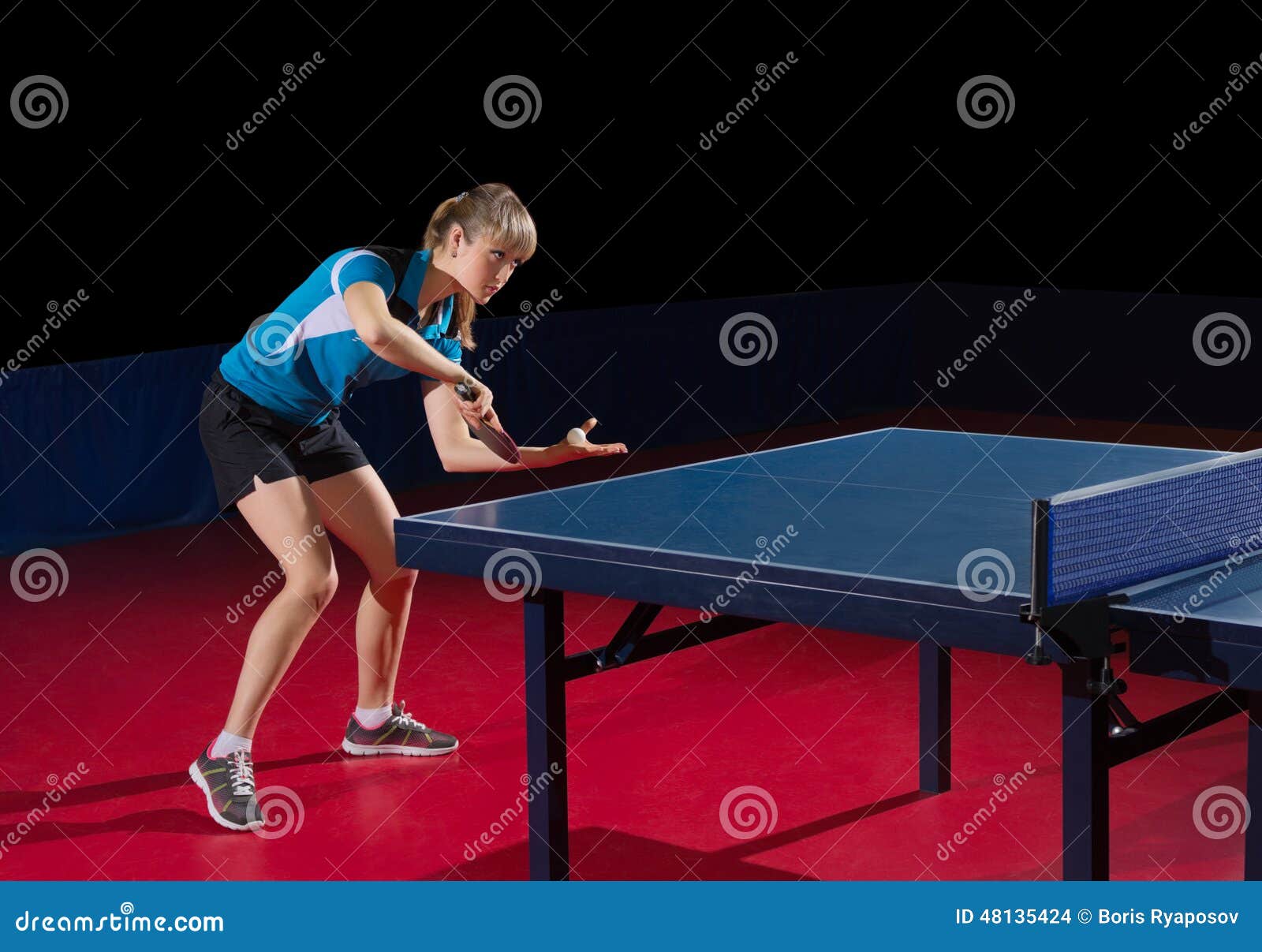 Young Girl Table Tennis Player Stock Photo Image of equipment