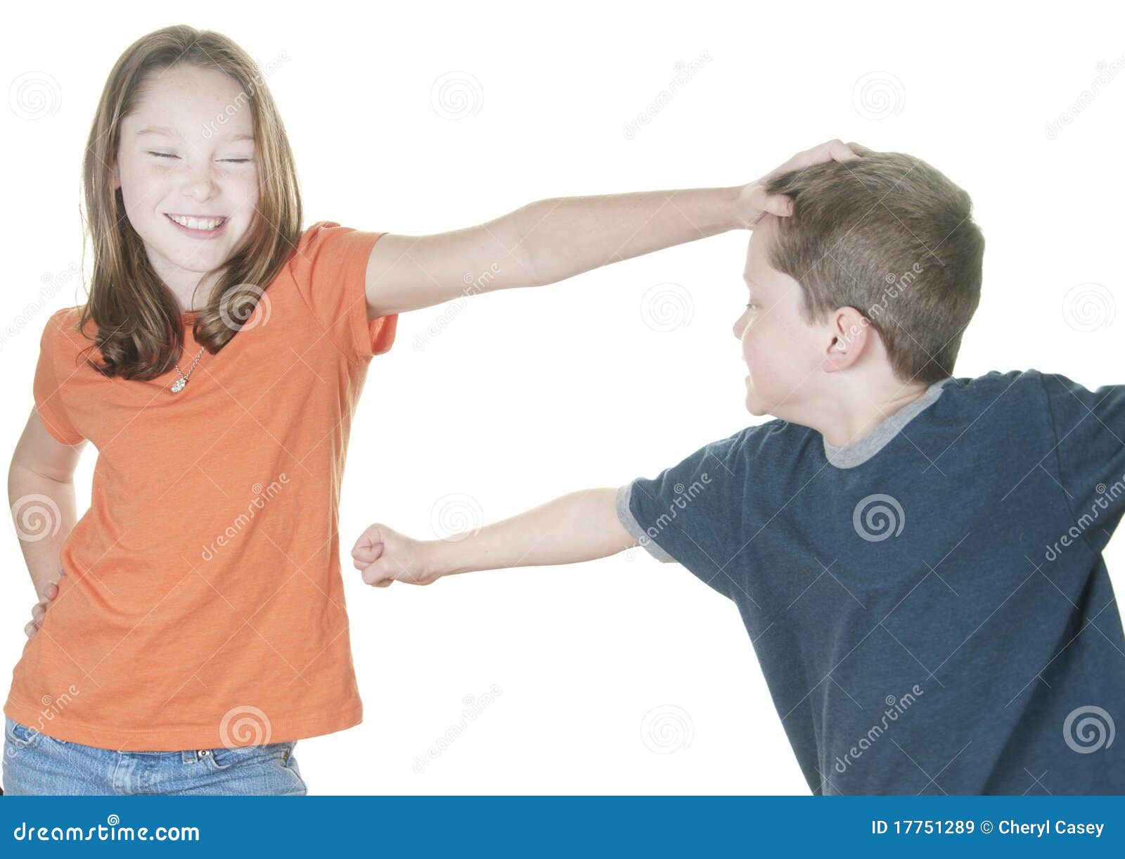 guy teasing young girl