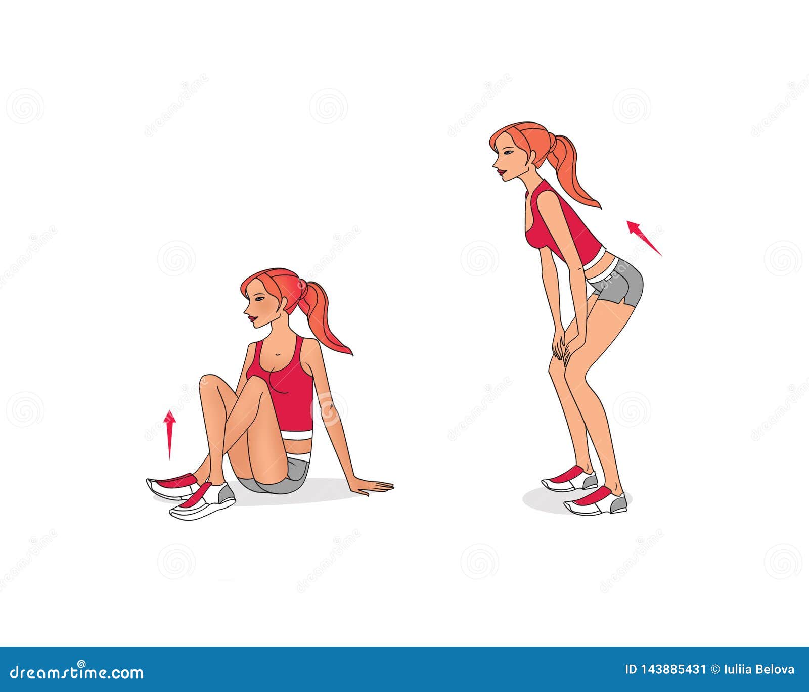 Young Girl Is Training Exercises To Strengthen The Muscles Of The