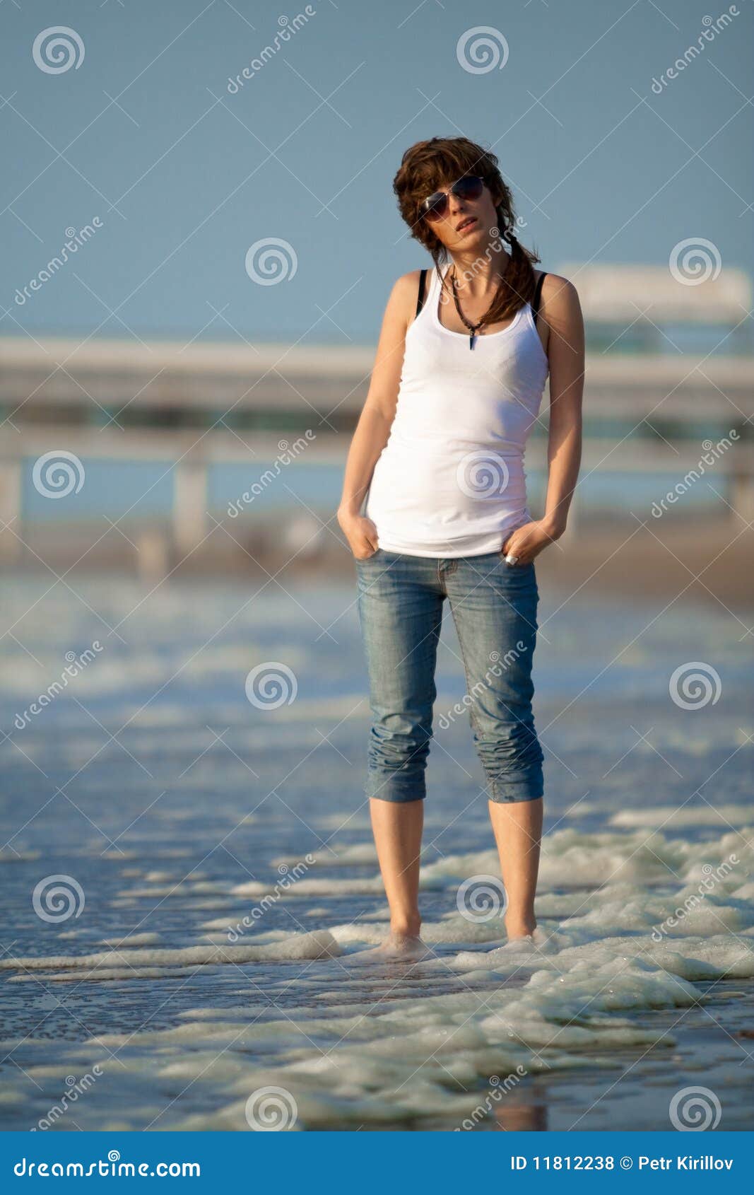 Couple at the beach stock image. Image of caucasian, flirting - 62299645