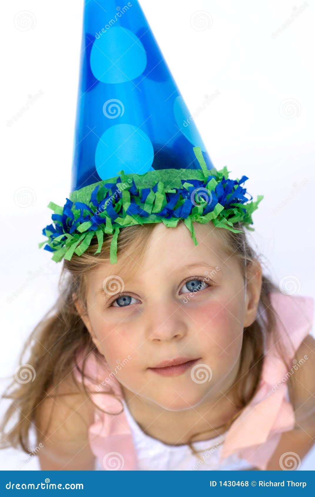 Young Girl Wearing Party Hat Stock Photo Image of child, party 1430468