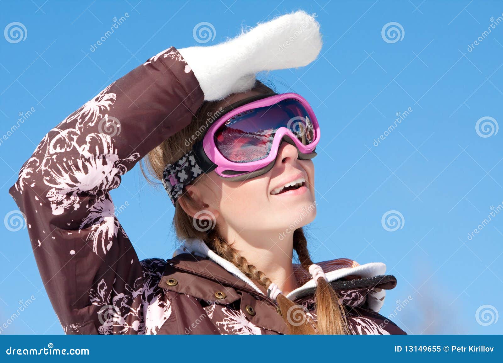 Young Girl Wearing Ski Mask Stock Image Image of woman, funny 13149655