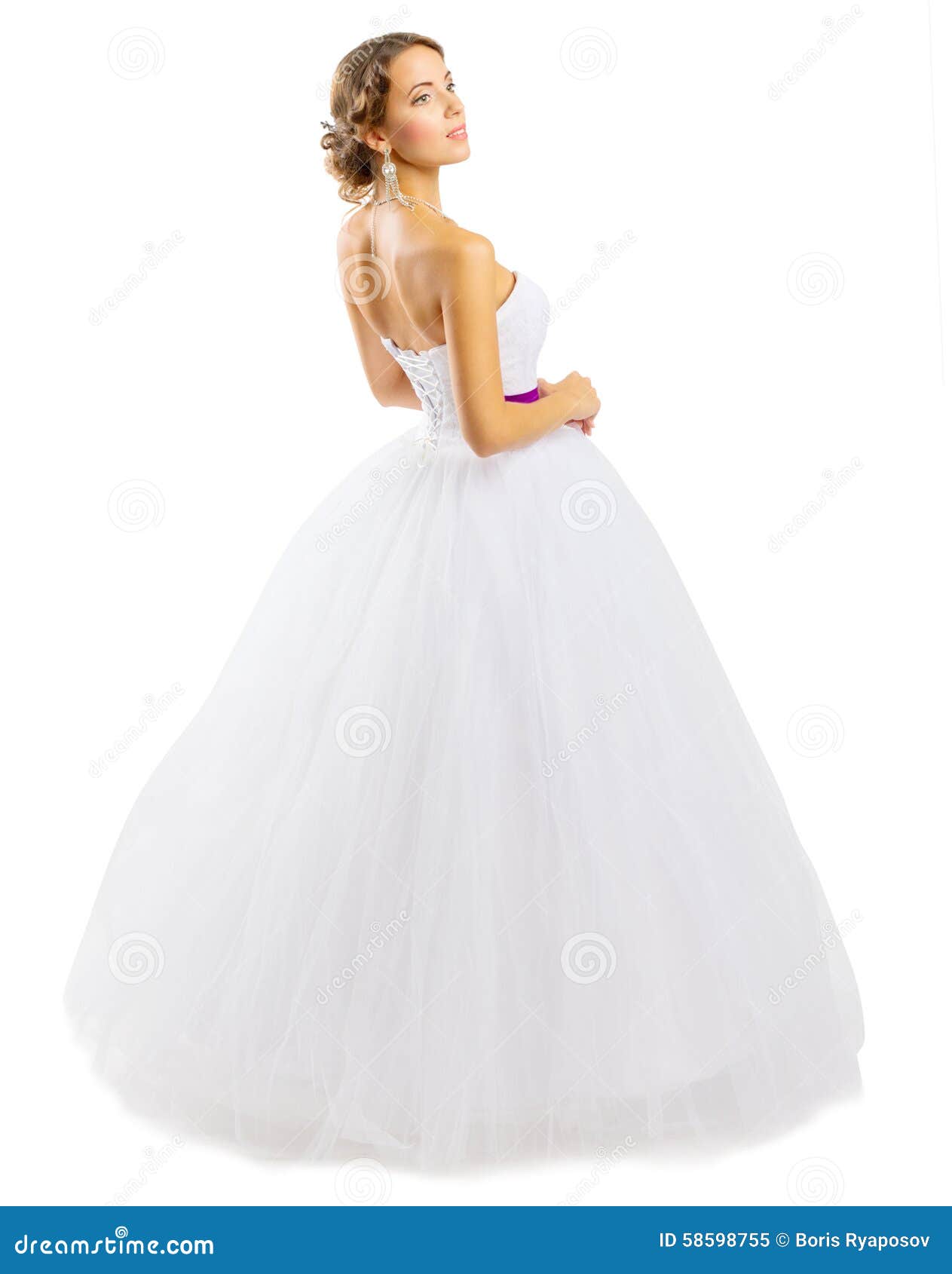 Young girl in white dress stock image. Image of evening - 58598755