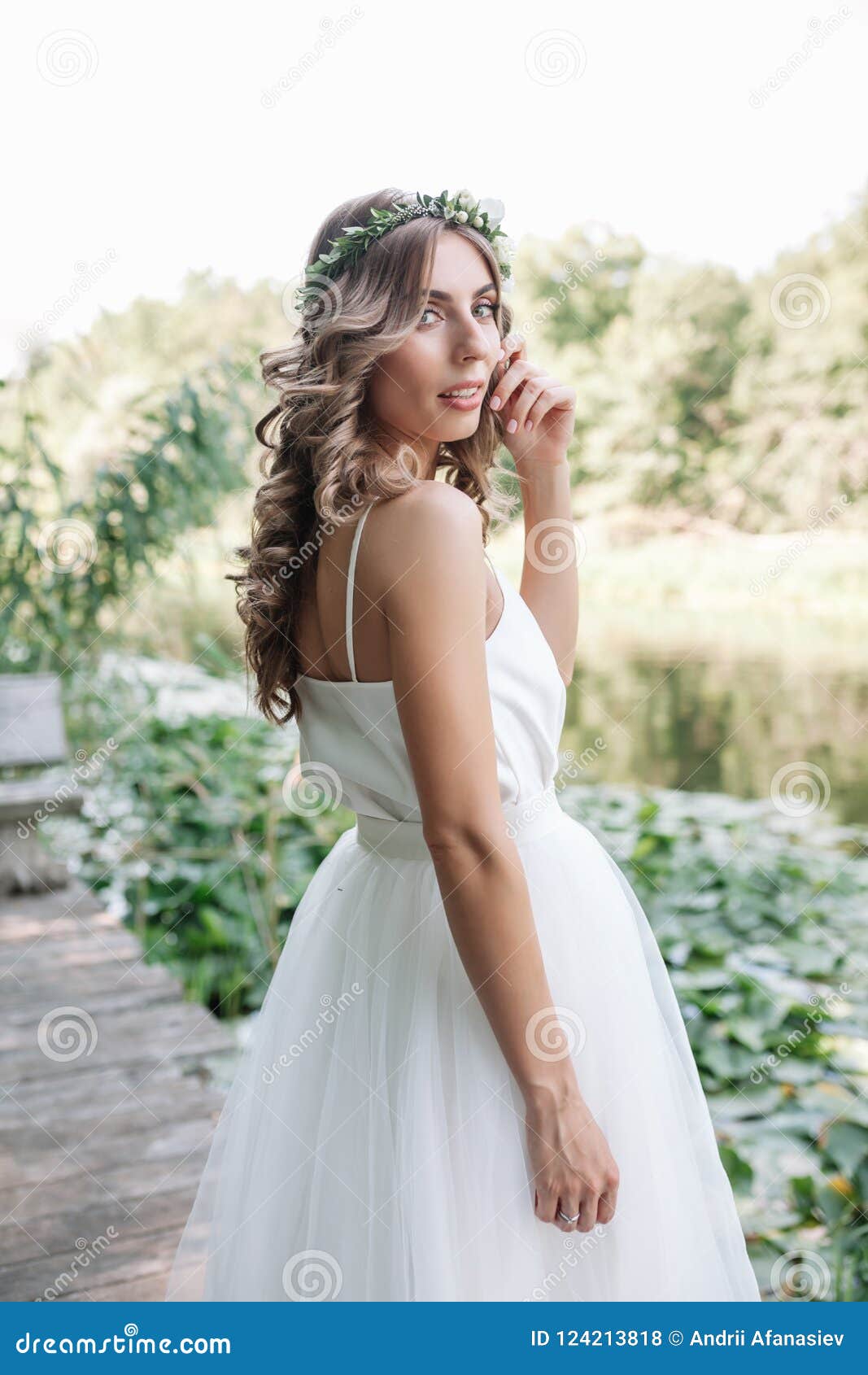 Premium Photo | Beautiful girl in white dress