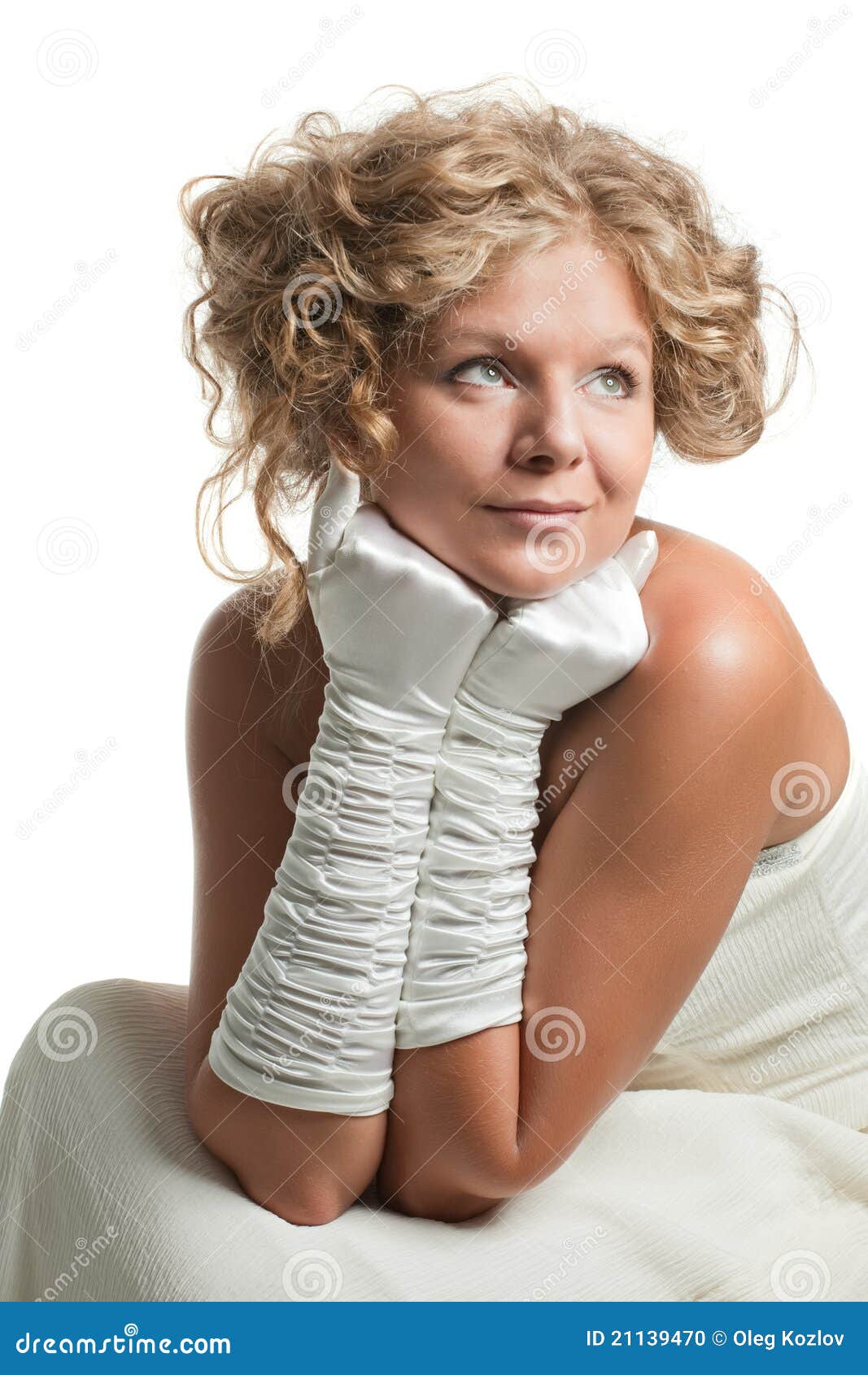 Young girl in white gloves stock photo. Image of person 21139470