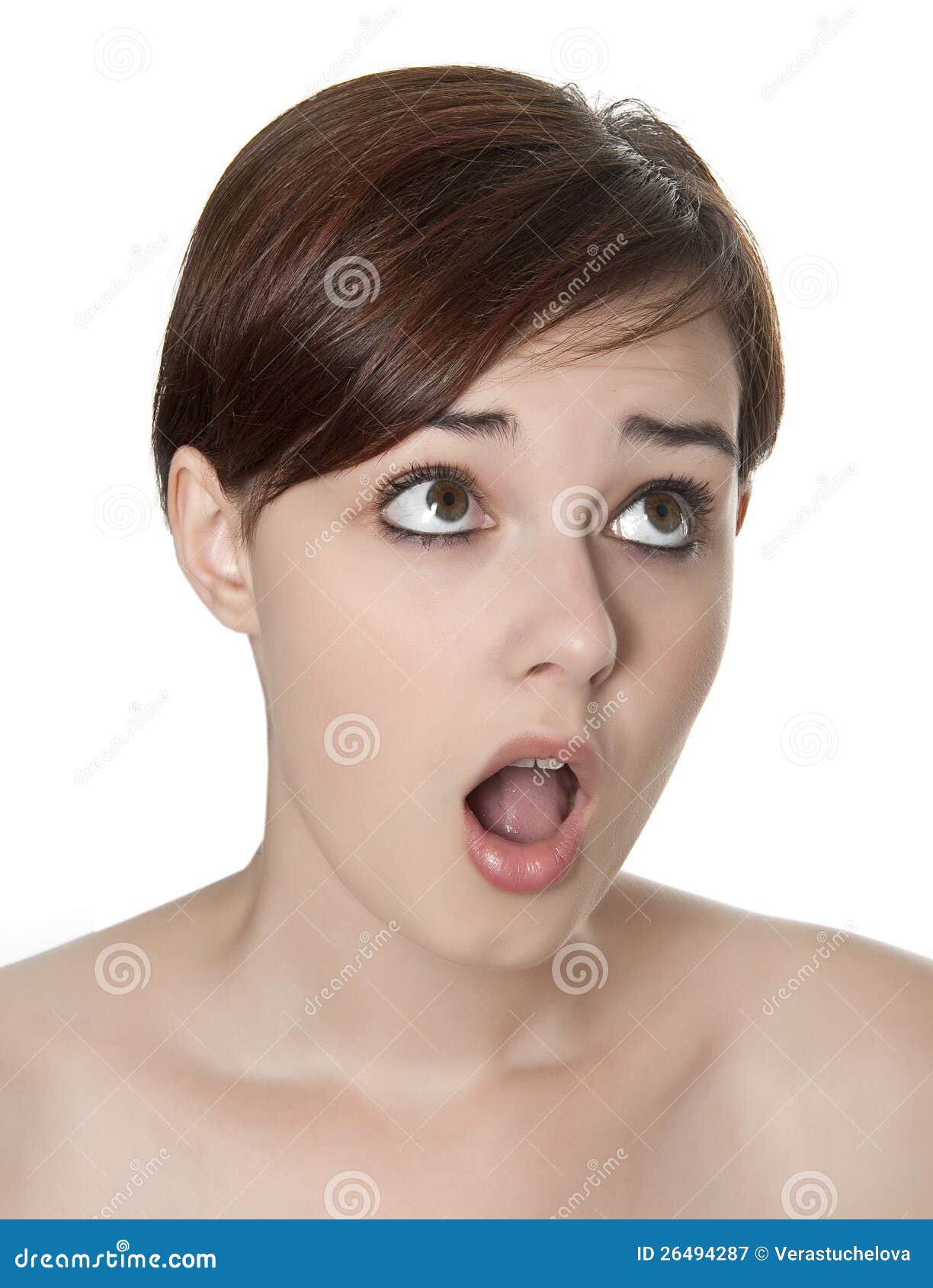 Young girl wit open mouth stock image. Image of attractive - 26494287