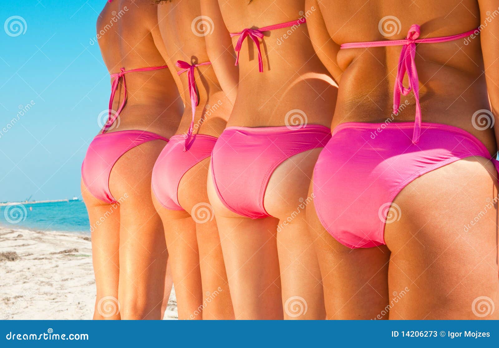 Young Girls Bottom in Pink Bikini Stock Image - Image of panties, pretty:  14206273