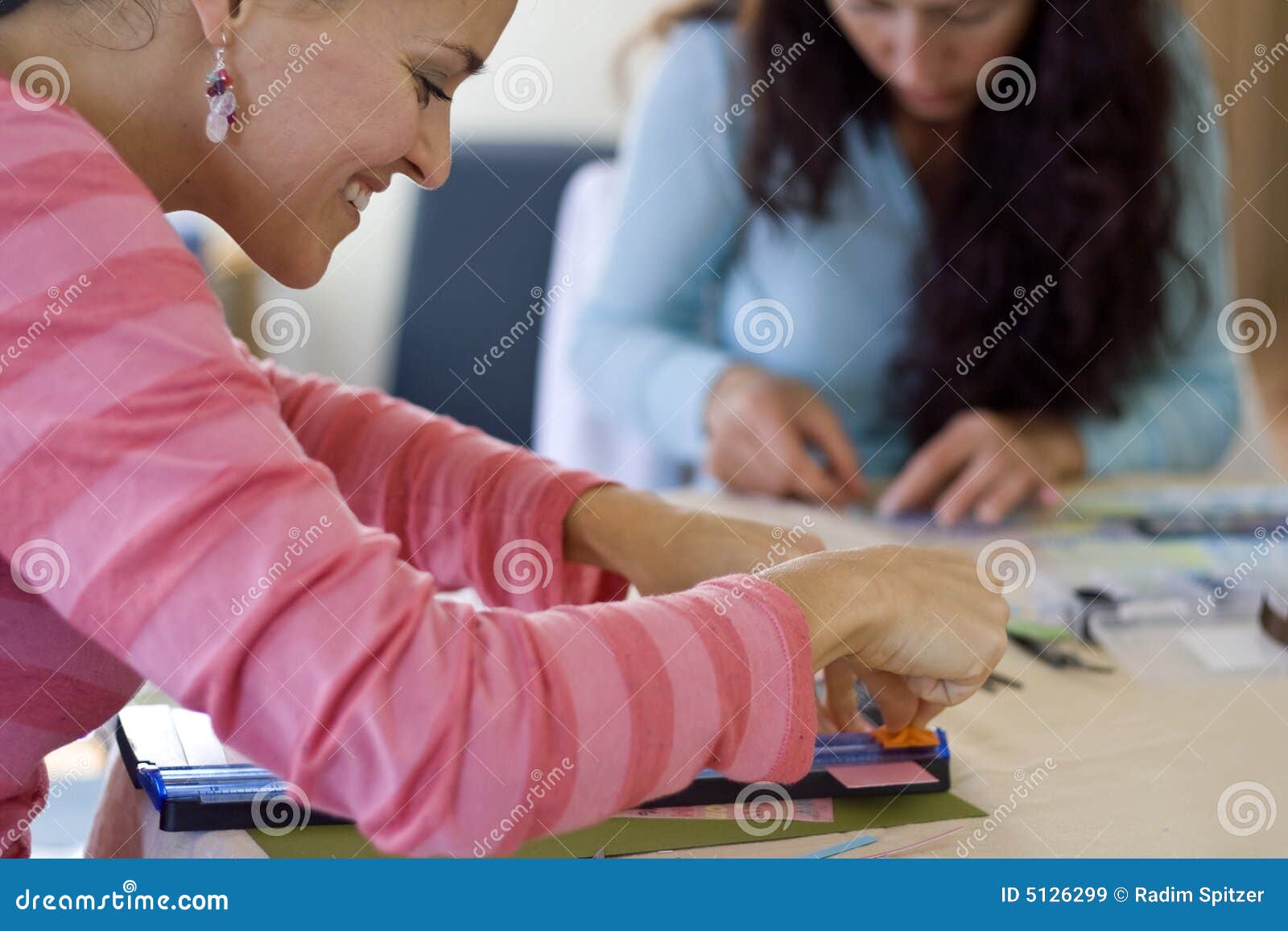 Young Girls Making Scrapbook Stock Image Image of note, nostalgia