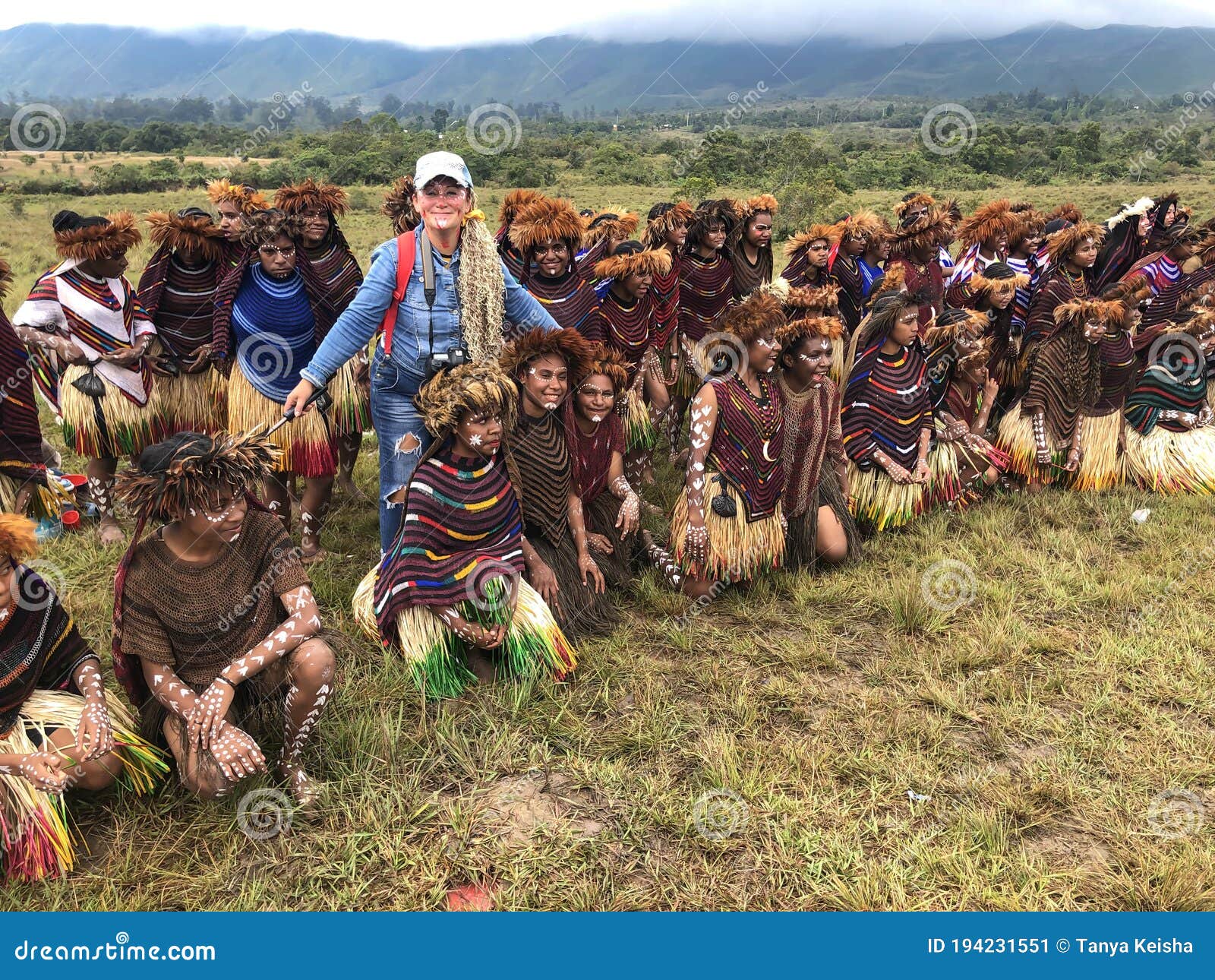 Young Girls  Of A Papuan Tribe In Baliem Valley Festival 