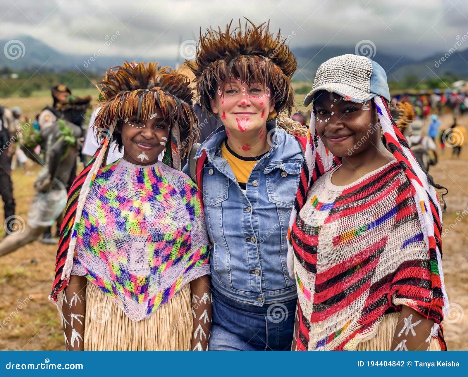 Young Girls  Of A Papuan Tribe In Baliem Valley Festival 