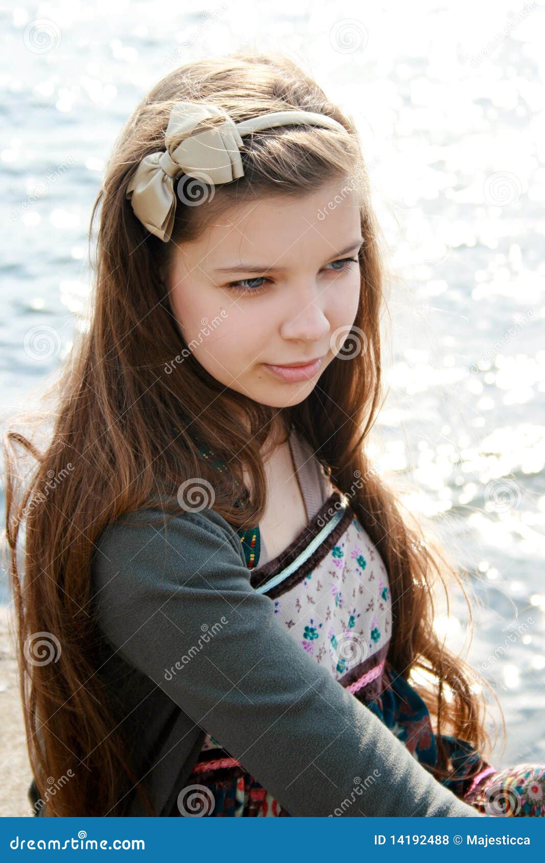 Young Glamorous Girl Portrait Stock Photo Image Of White Side