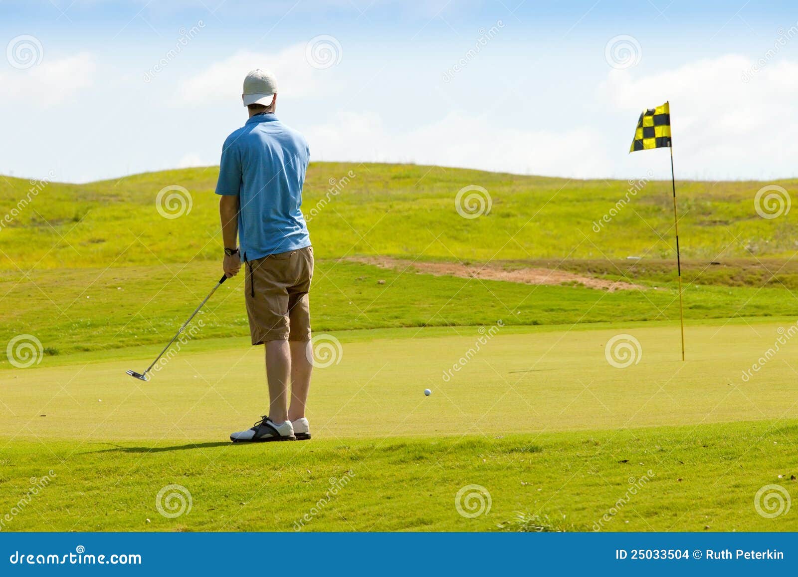 Young Golfer on Putting Green Stock Photo Image of outdoors, fairway
