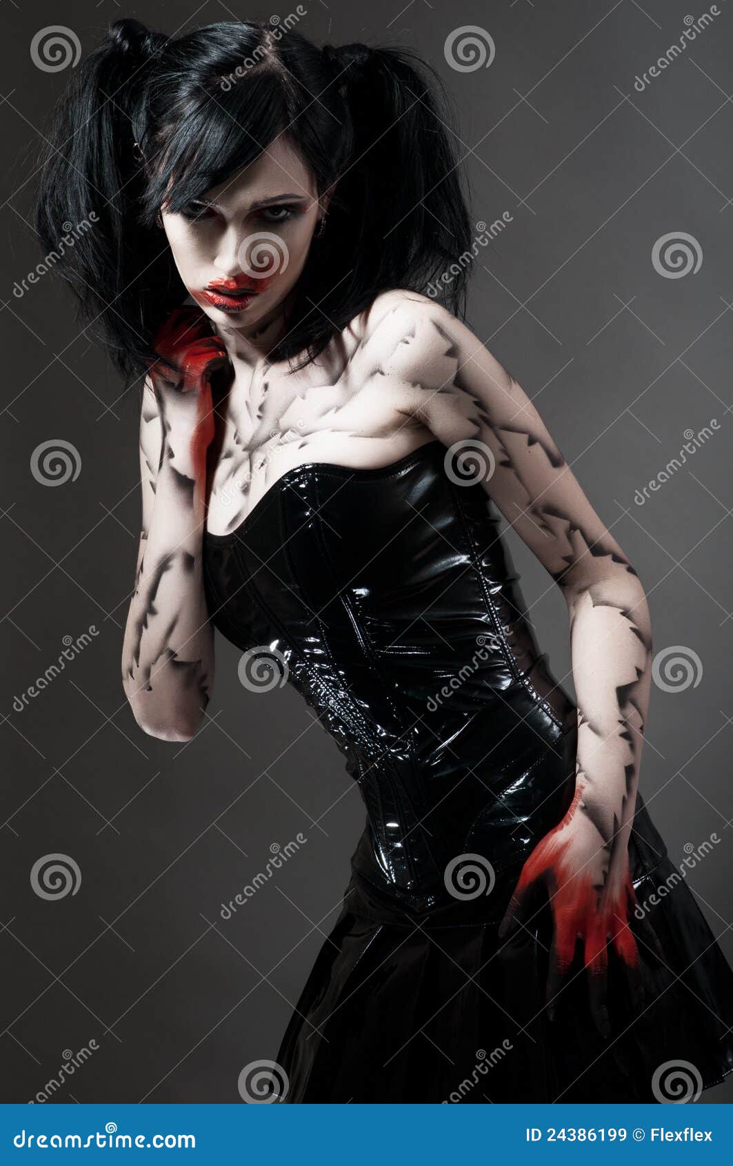 Young gothic girl stock image. Image of dark, dress, attractive - 24386199
