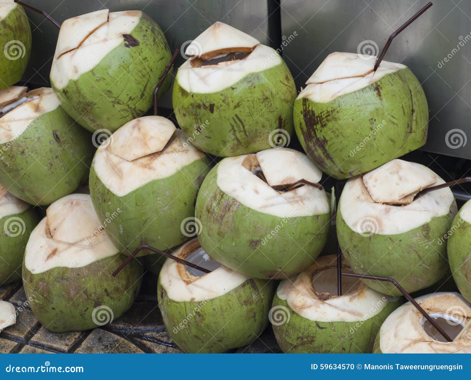 Young Green Coconuts for Drink Stock Photo Image of thailand, coconut