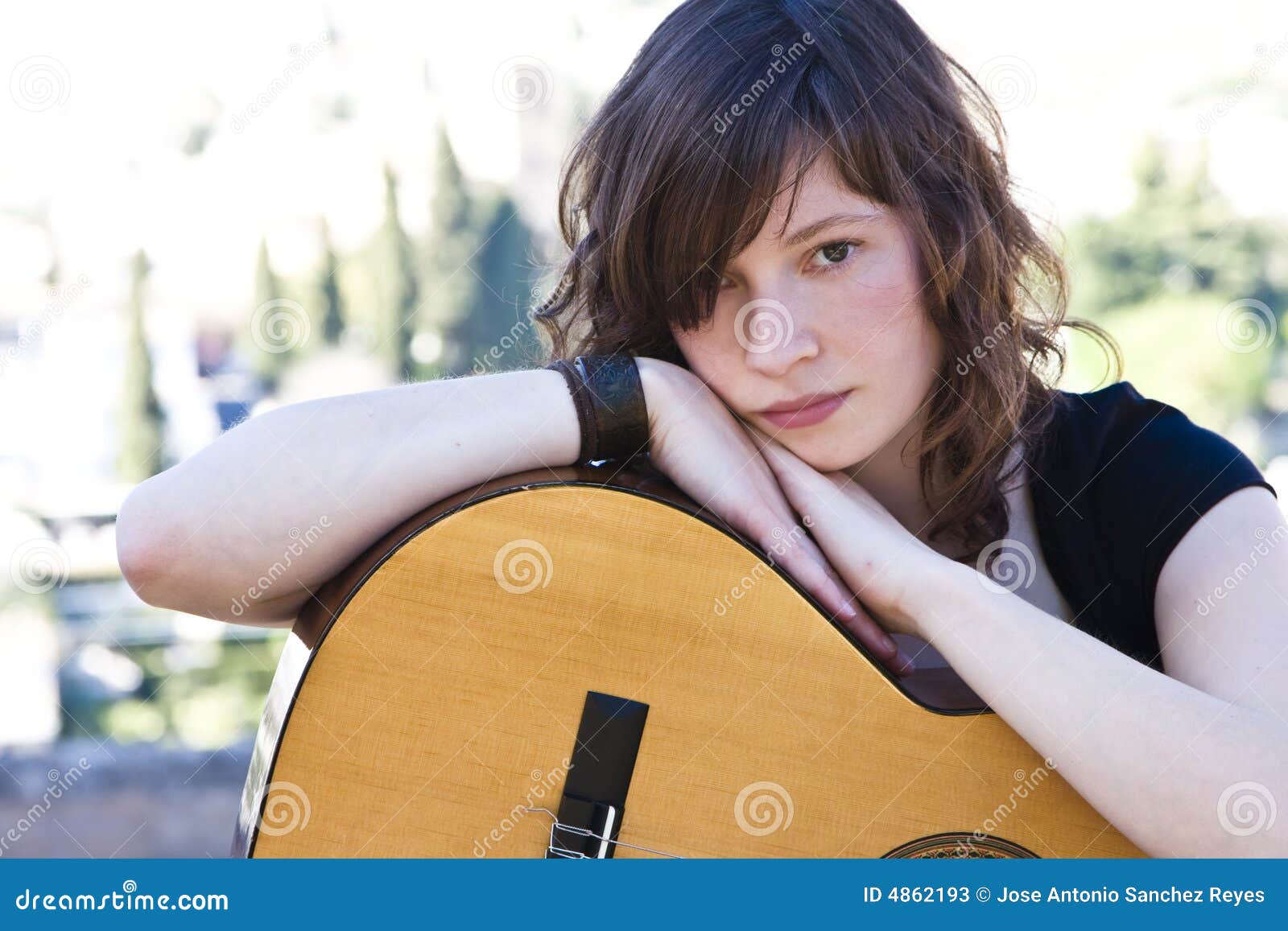 young guitar performer