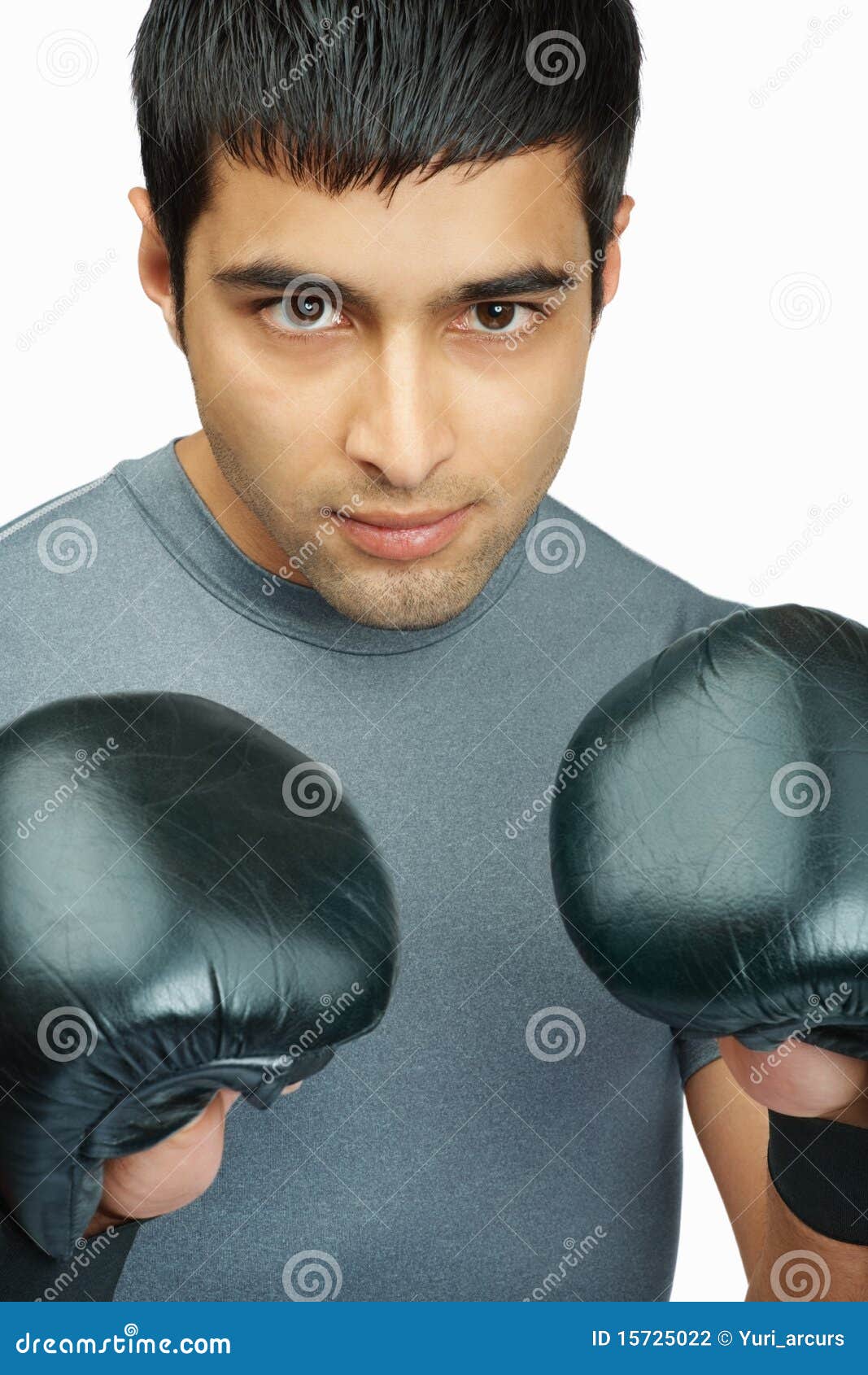 Young Guy in Casuals with Boxing Gloves Stock Photo Image of natural