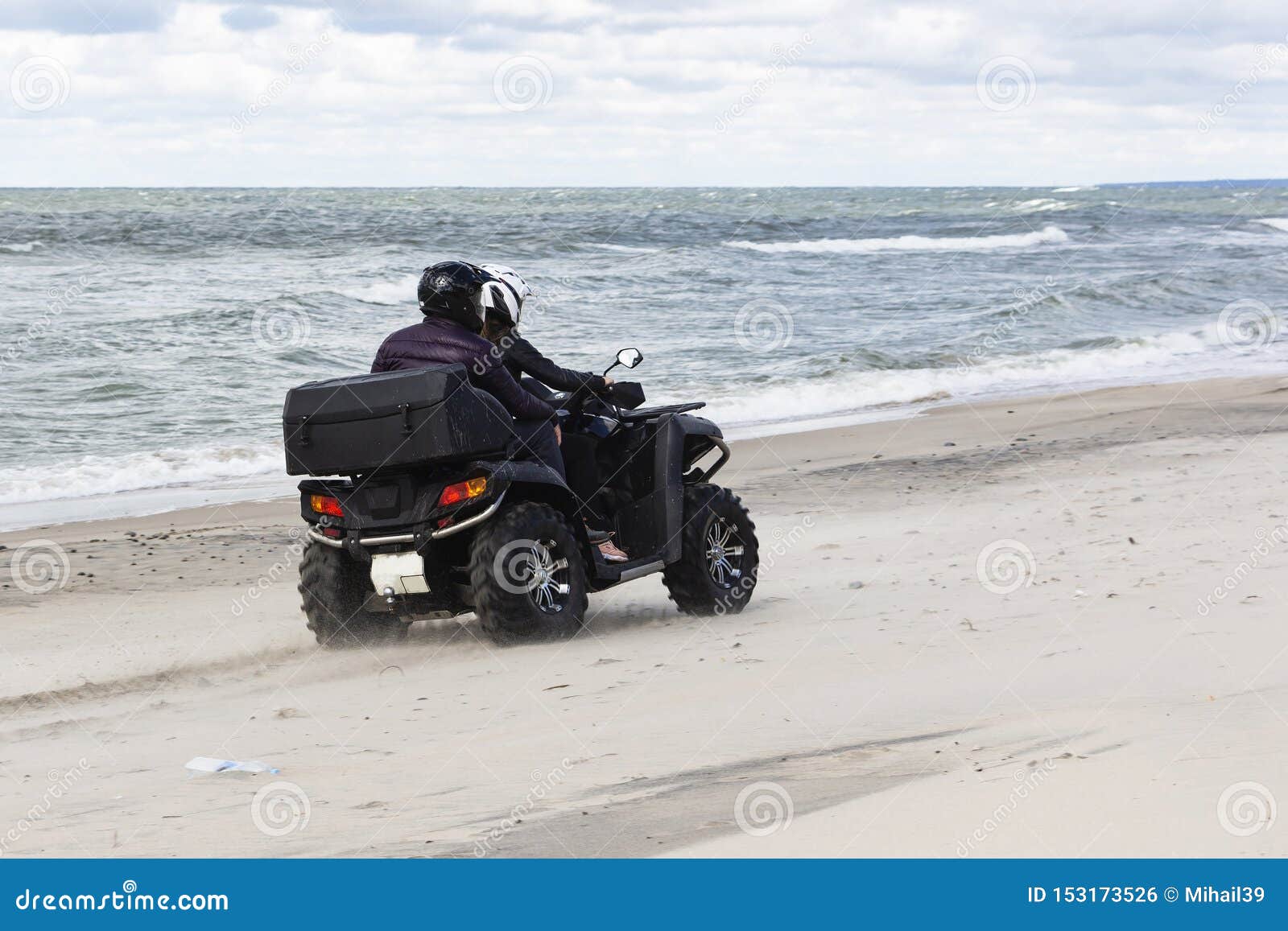 bike riding on the beach