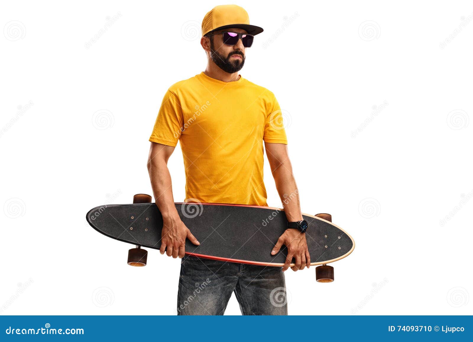 Young Guy Holding A Skateboard Stock Photo - Image of wheel, adult ...
