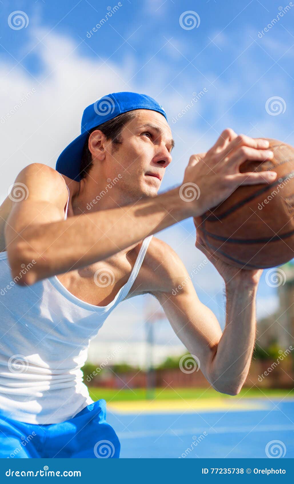 Young Guy is Playing Basketball Stock Photo Image of player, action