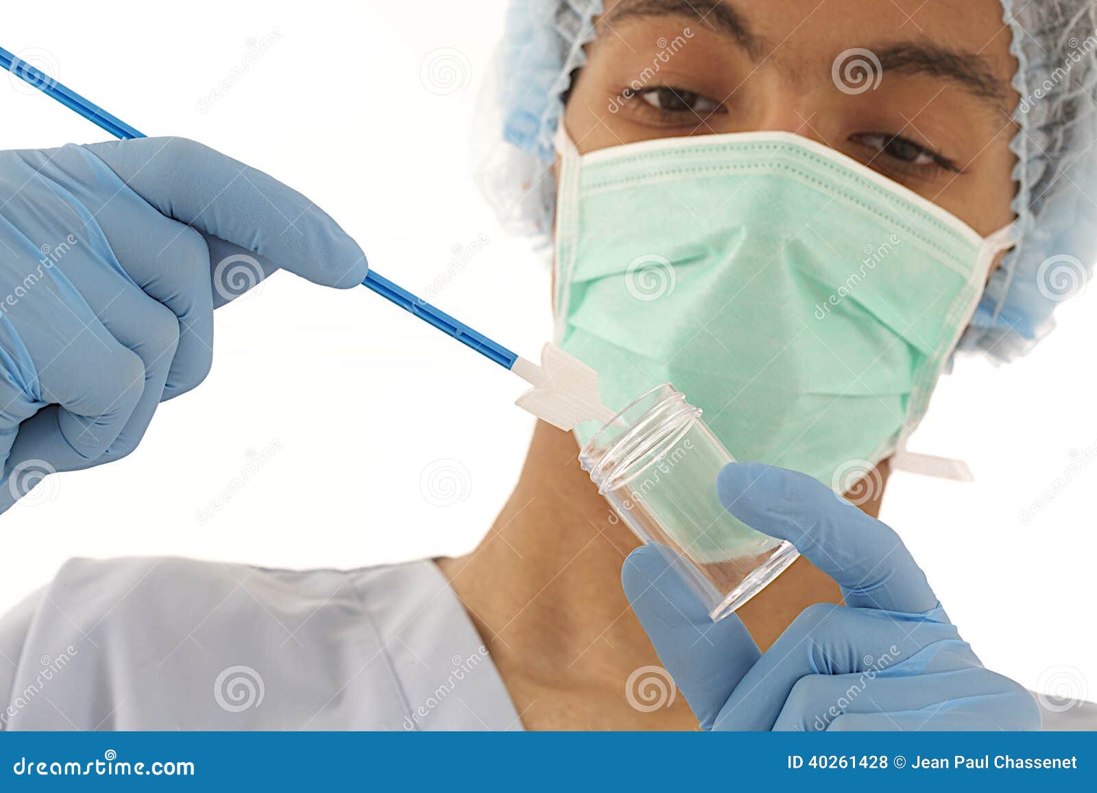 young gynecologist, about to do vaginal smear