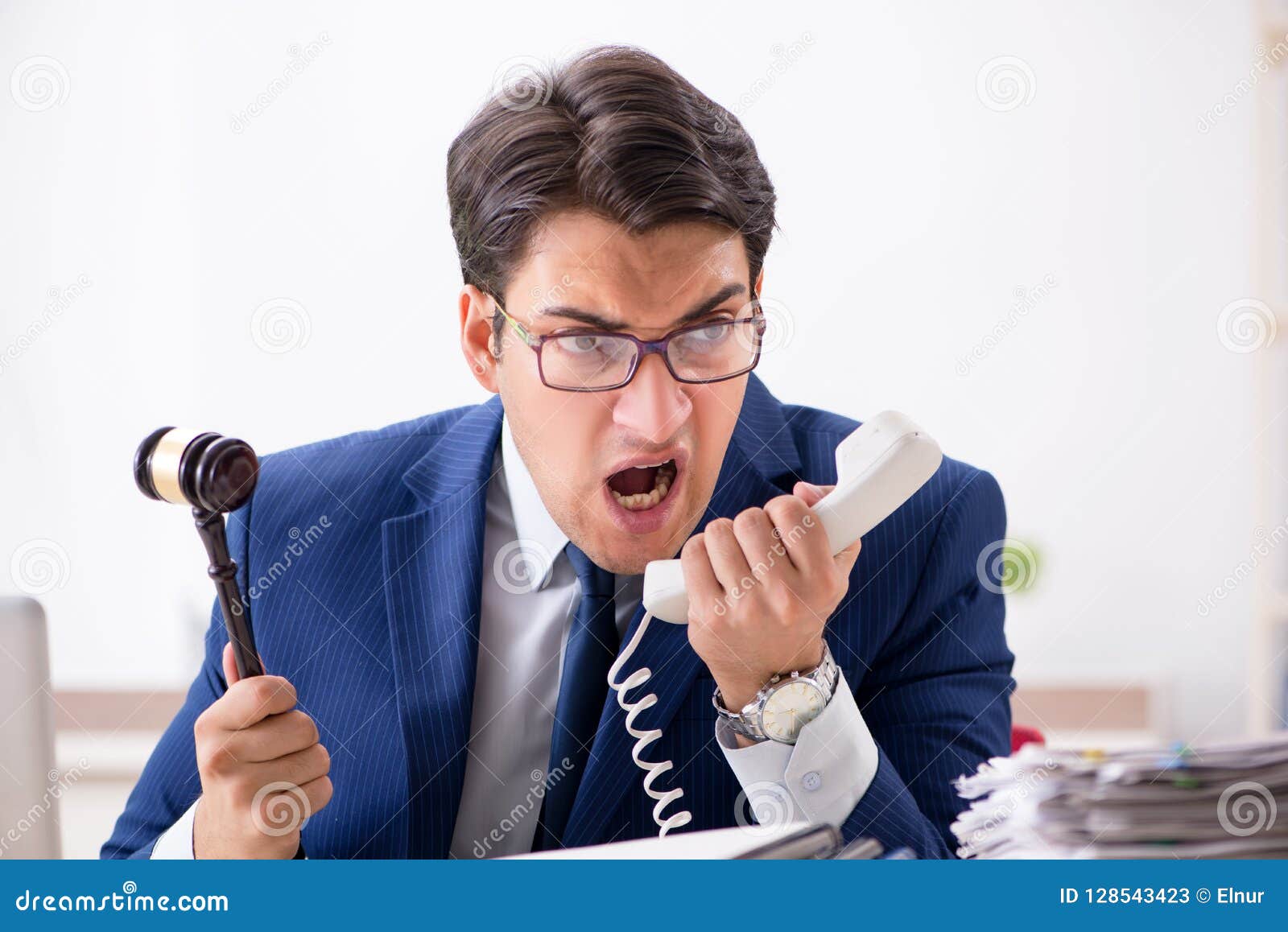 Judge Yelling Stock Photo 4999296