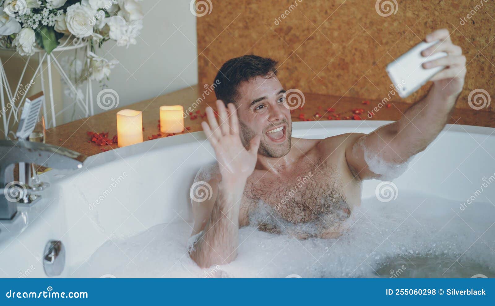 Jacuzzi Hot Tub Spa Bath Flowers Candles Stock Photo - Image of feel,  candles: 11054304