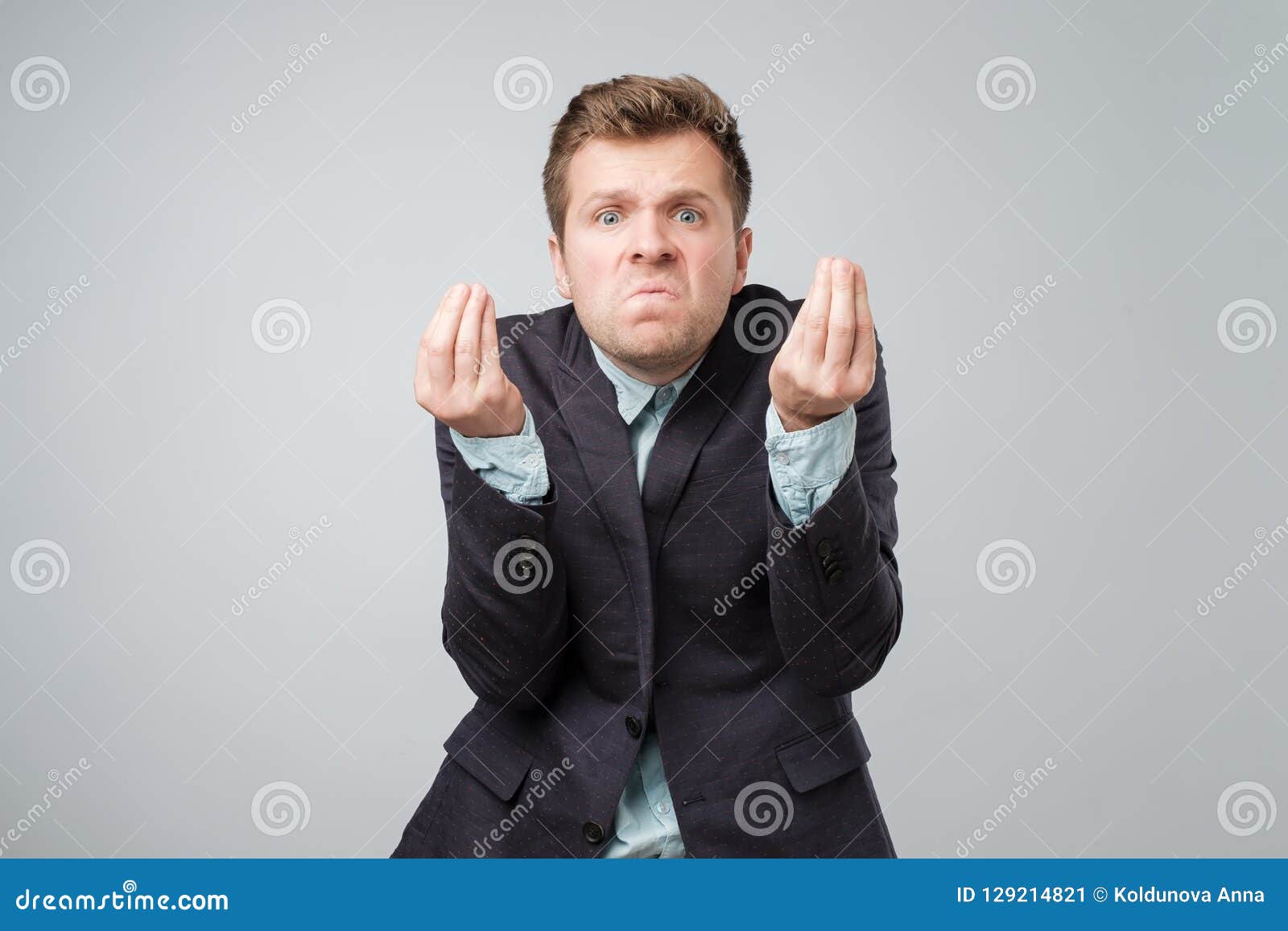 Young Handsome Man Showing Italian Gesture That Means What