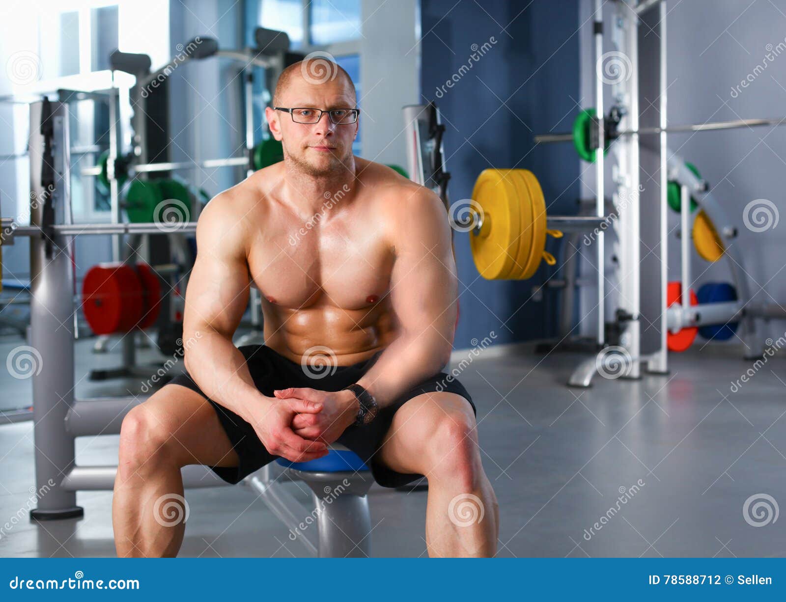 Young Handsome Man after Workout in the Gym Stock Photo Image of